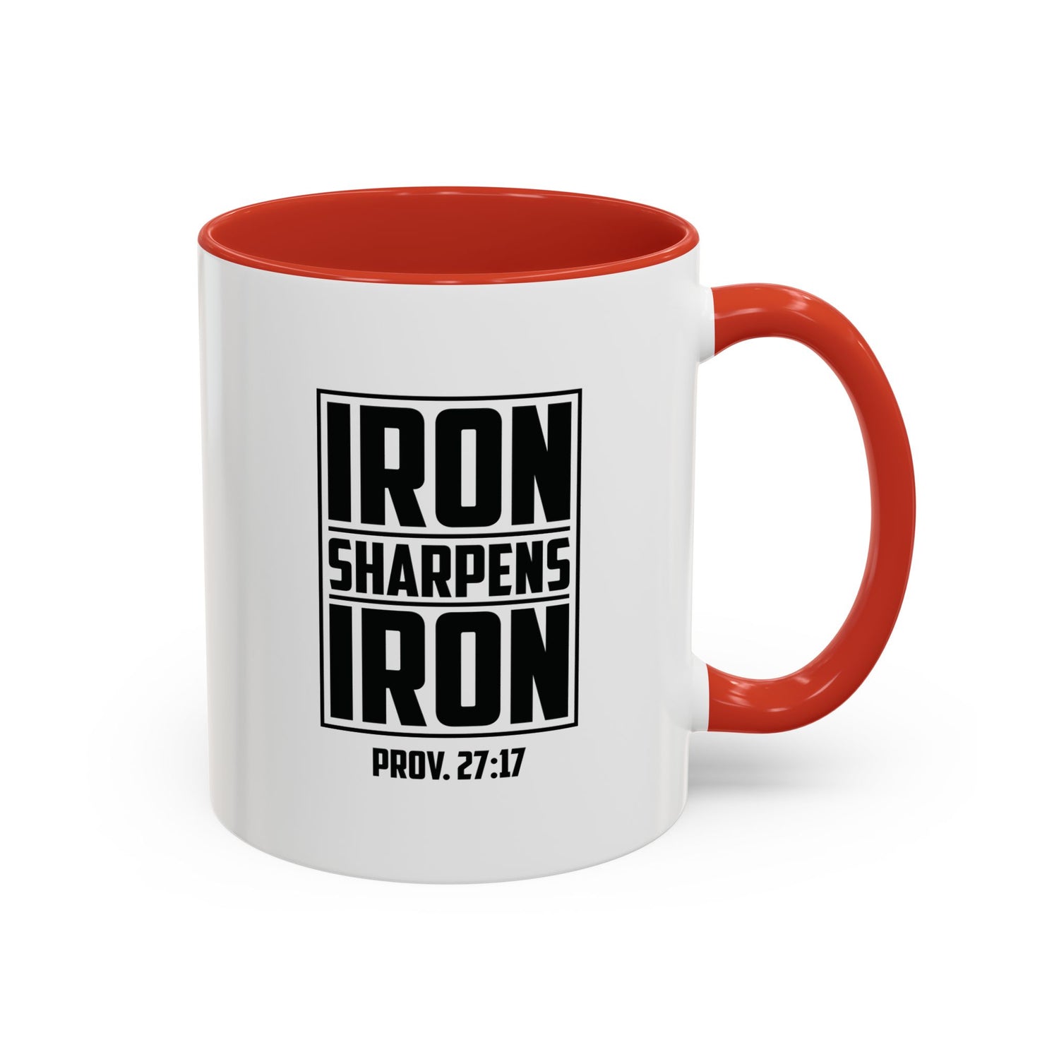 Iron Sharpens Iron Coffee Mug - Inspirational Gift for Friends, Motivational Mug, Proverbs 27:17, Home Office Coffee Cup, Encouragement Mug