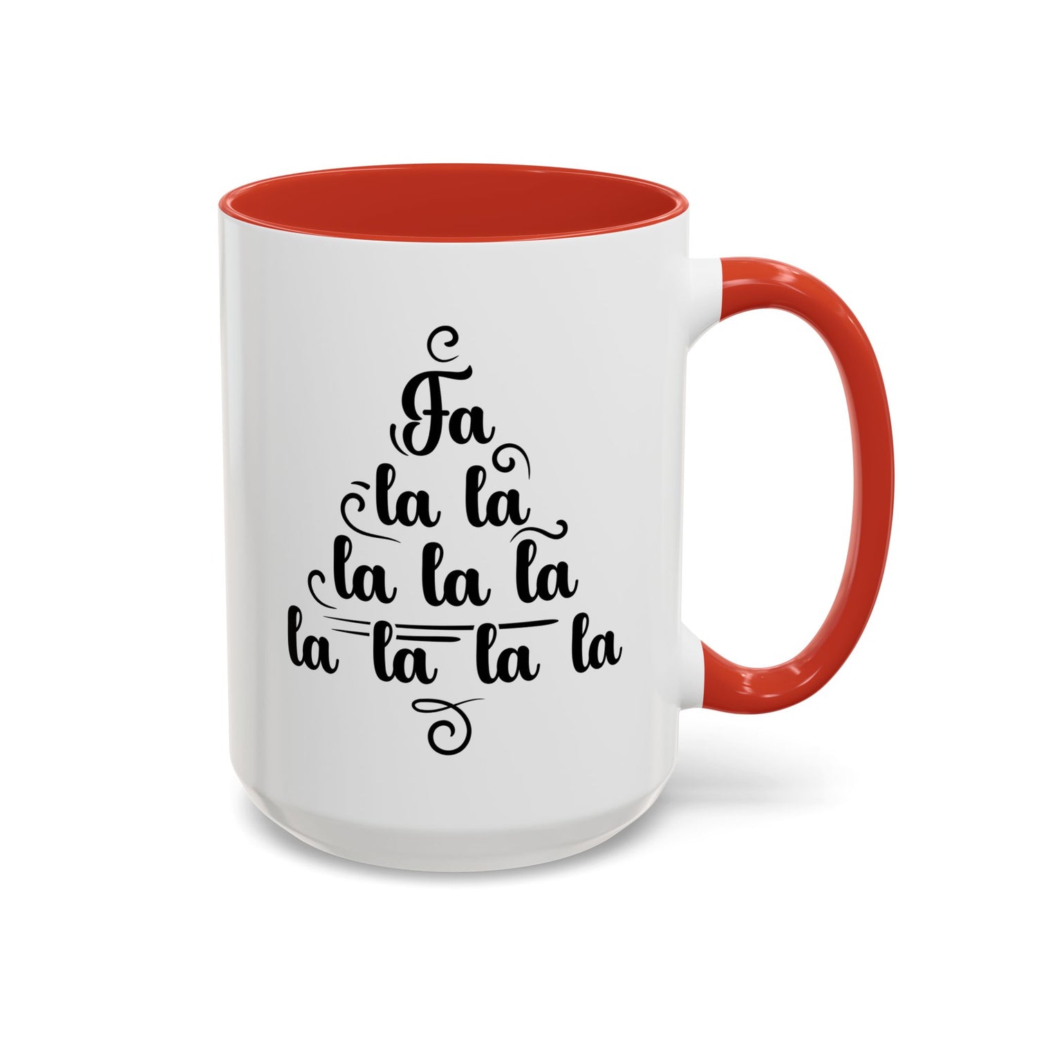 Coffee Mug (11, 15oz) - Fa La La Christmas Holiday Ceramic Cup Decor