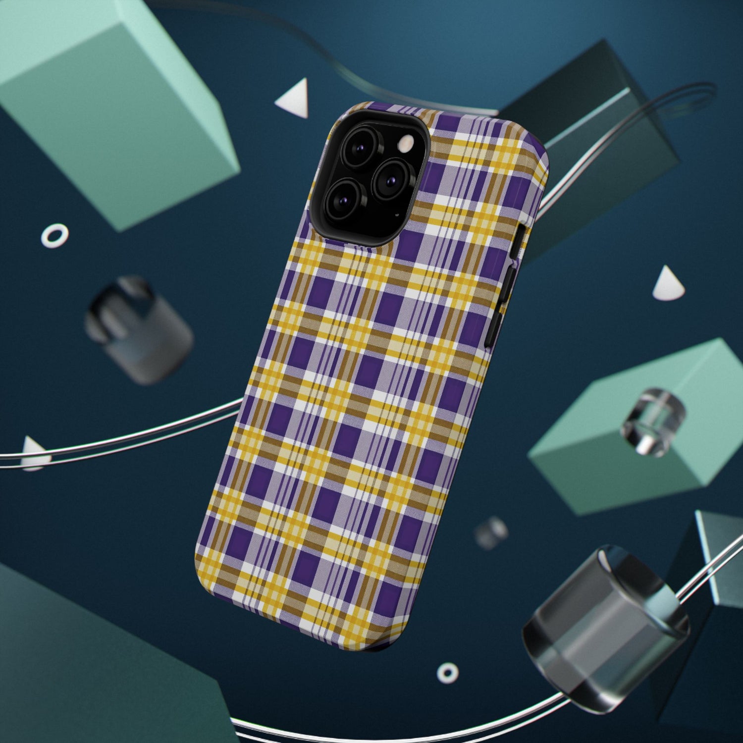 Impact-Resistant Phone Case- Louisiana Plaid