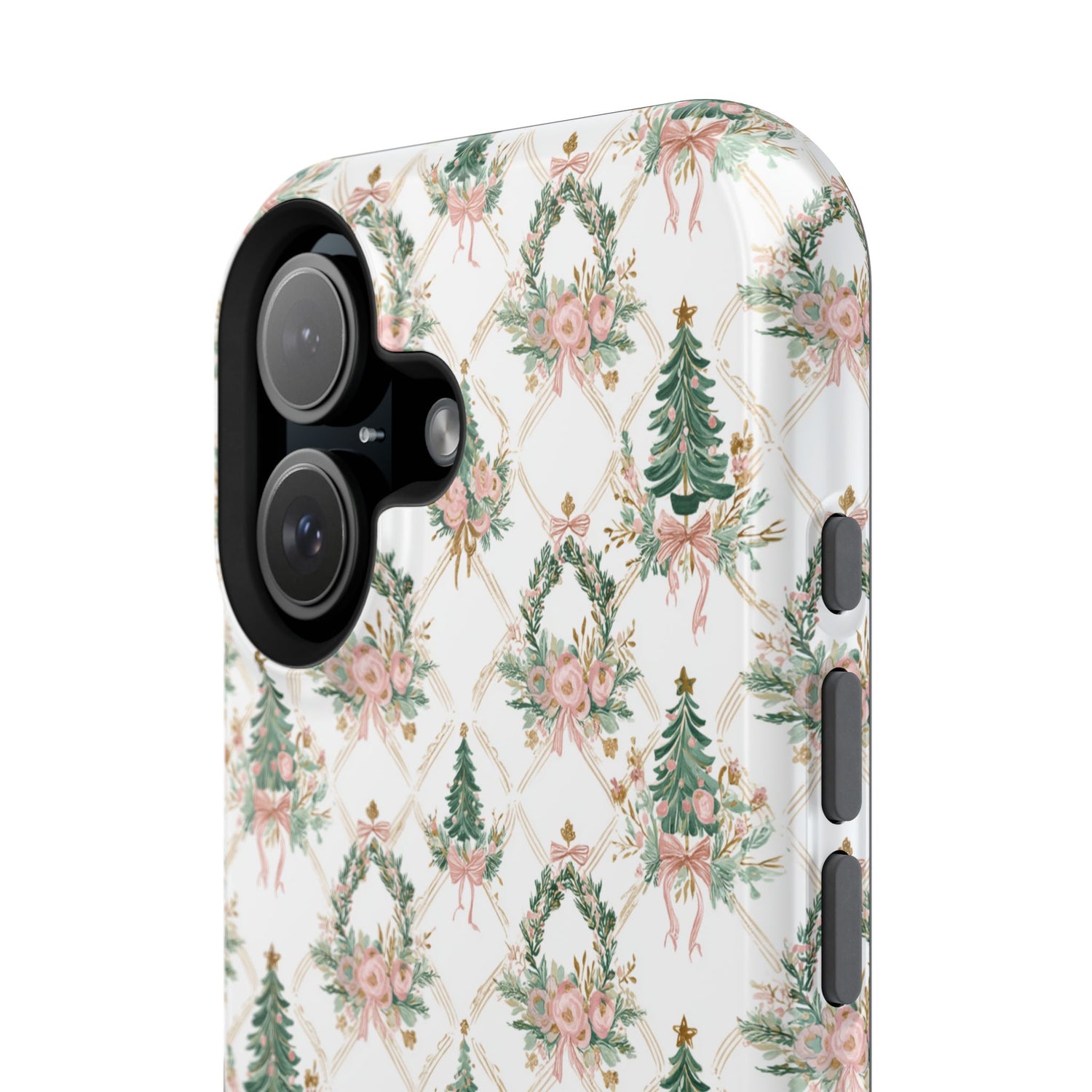Impact-Resistant Phone Case - Festive Floral Design, Impact-Resistant, iPhone, Samsung