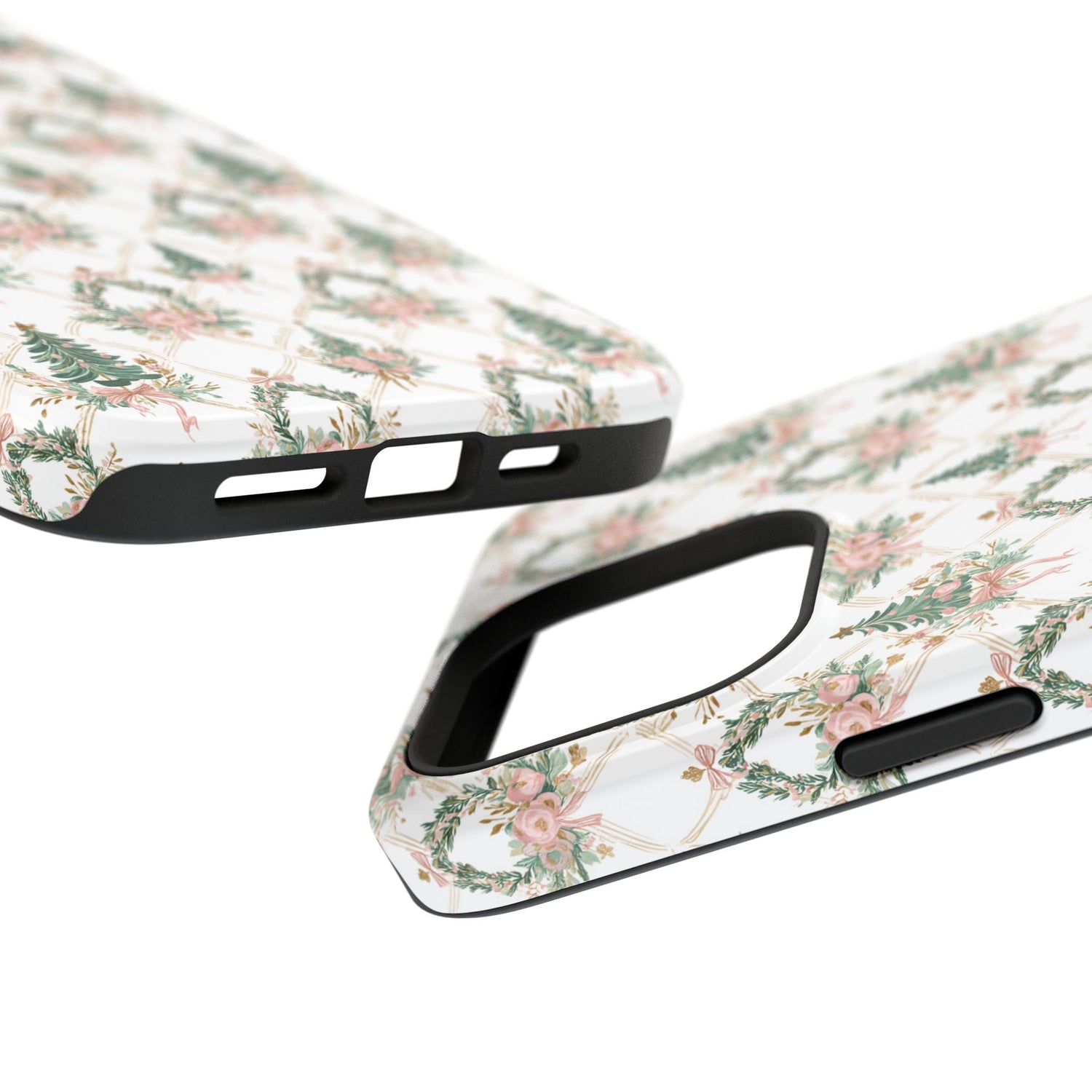 Impact-Resistant Phone Case - Festive Floral Design, Impact-Resistant, iPhone, Samsung