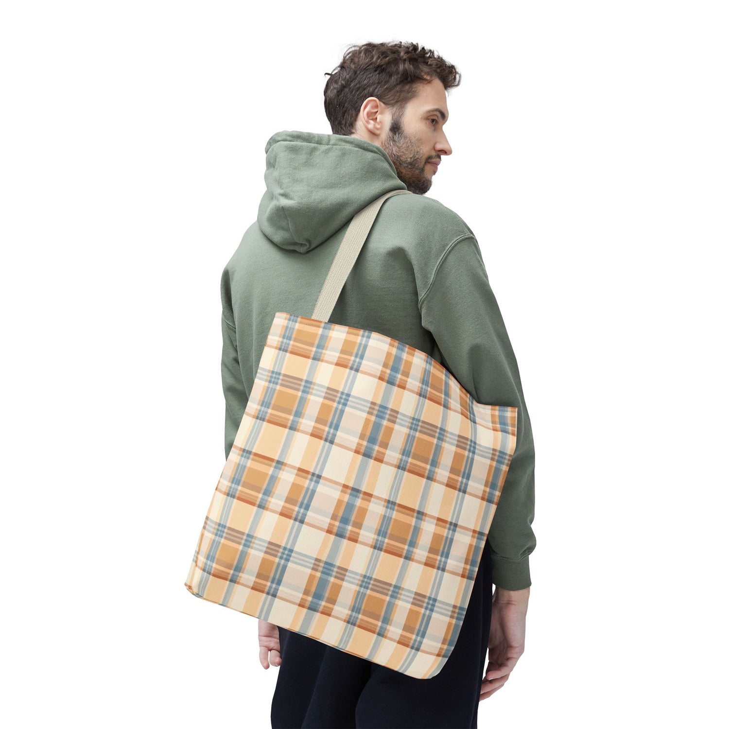 Plaid Tote Bag - Stylish Reusable Bag for Shopping, Beach, Gym, or Everyday Use - Perfect Gift for All Occasions