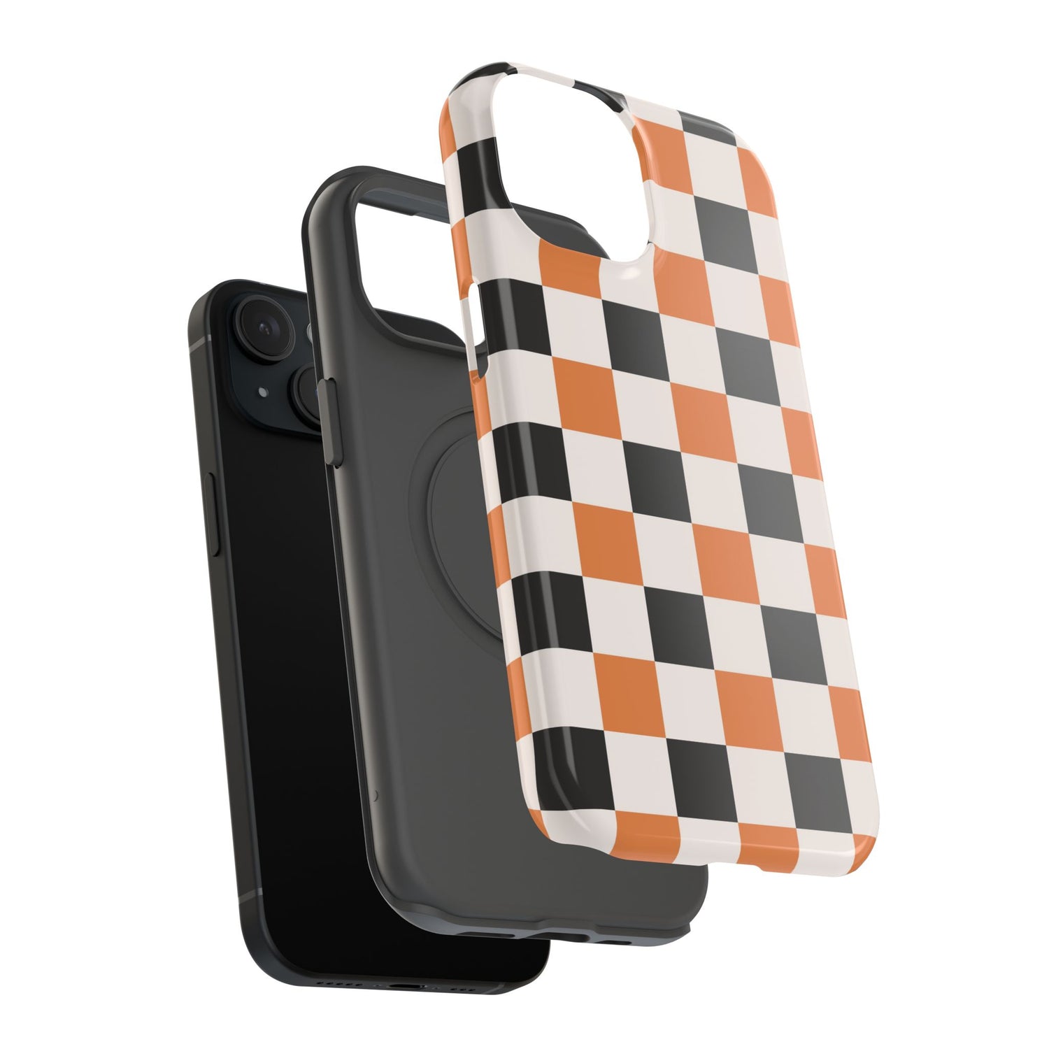 Trendy Halloween Checkerboard Phone Case | Impact-Resistant, iPhone, Samsung