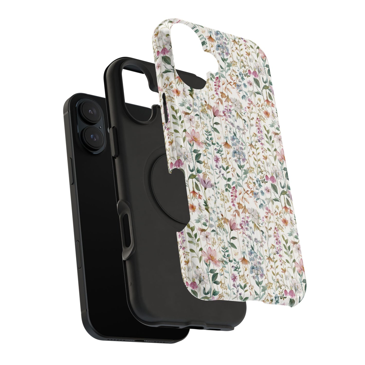 Floral Impact-Resistant Phone Case, iPhone, Samsung