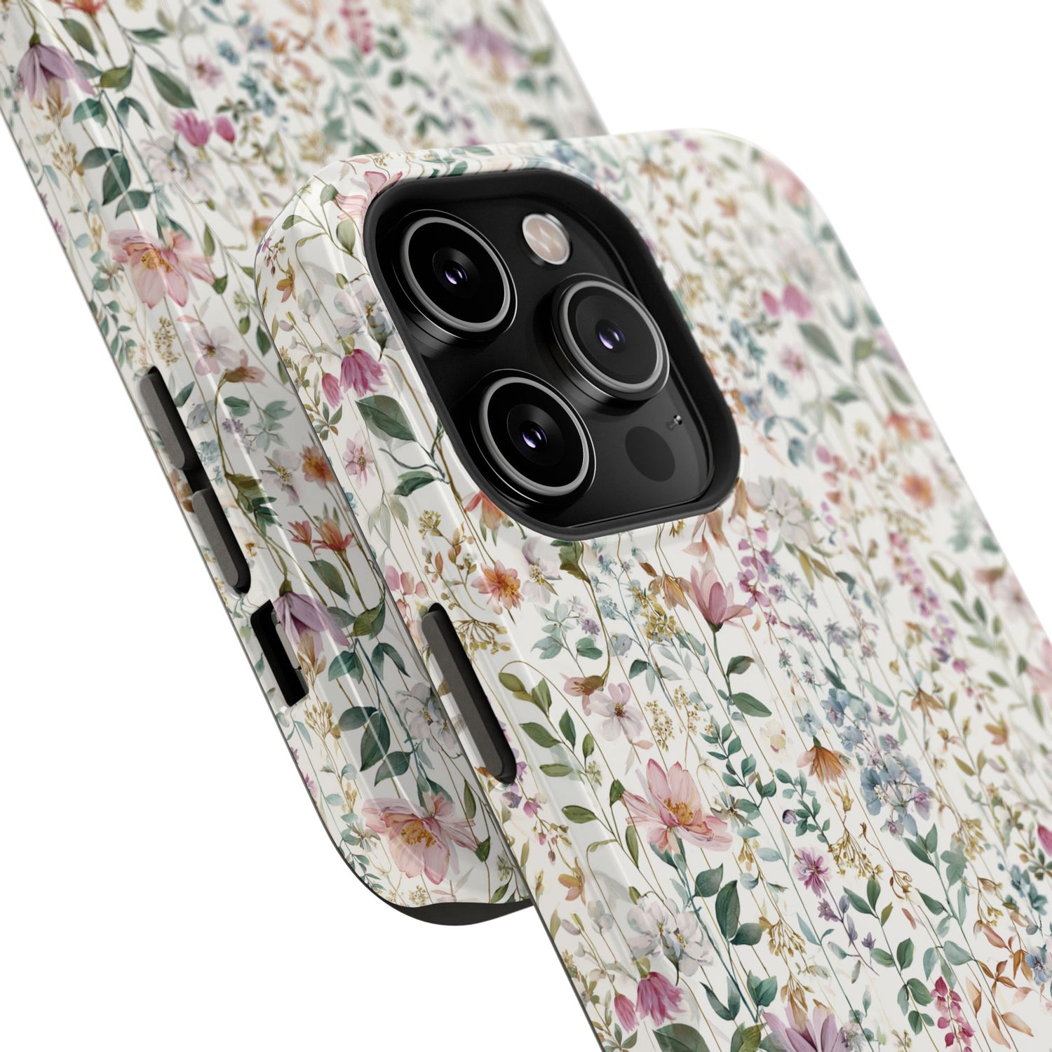Floral Impact-Resistant Phone Case, iPhone, Samsung