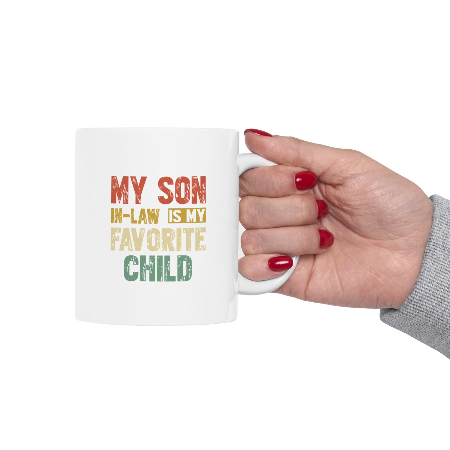 Son-in-Law Is My Favorite Mug - Ceramic Coffee Cup for Mother's Day, Birthdays, Gift for Mom, Tea Lover's Favorite