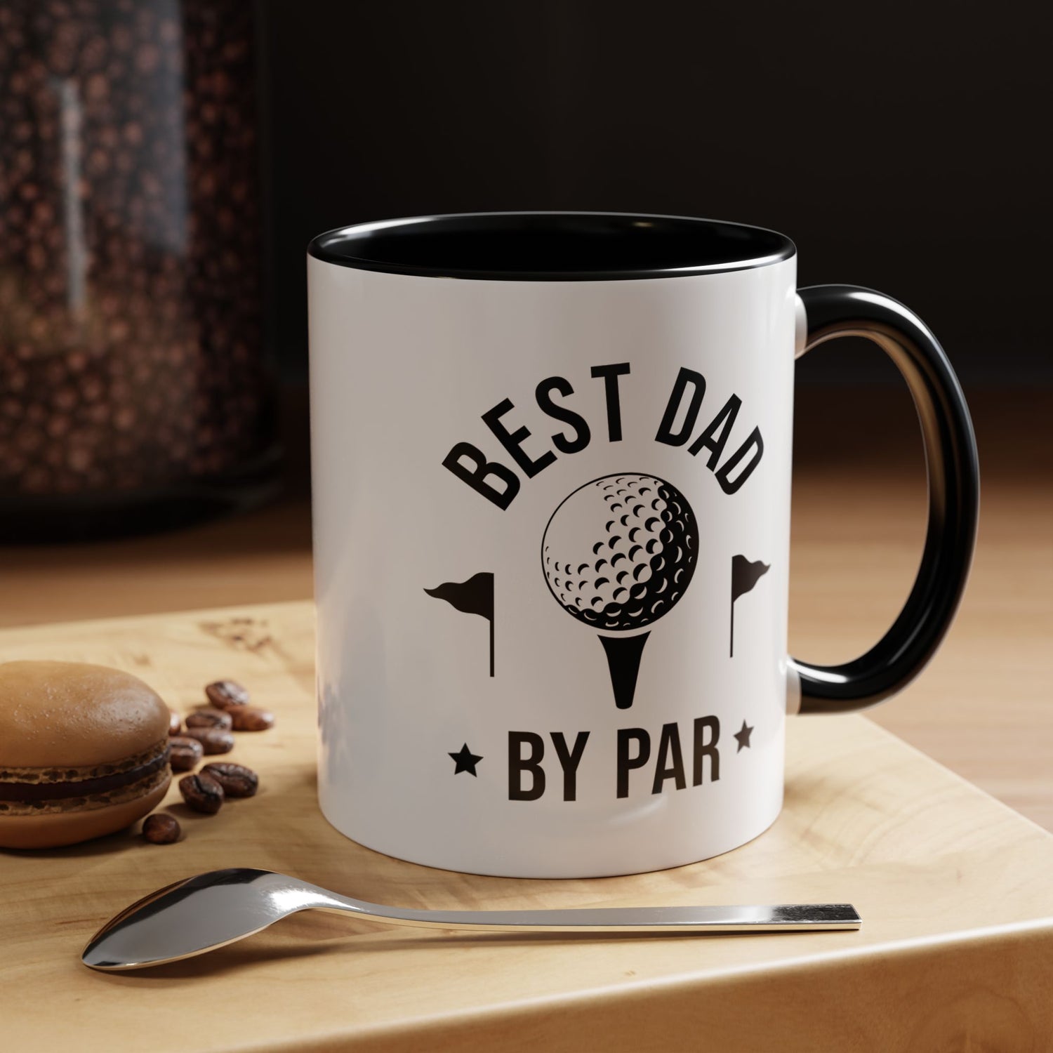 Dad Mug/Father's Day/Golfer/Gifts for him/Funny Mug/Accent Coffee Mug (11, 15oz) "Best Dad By Par"