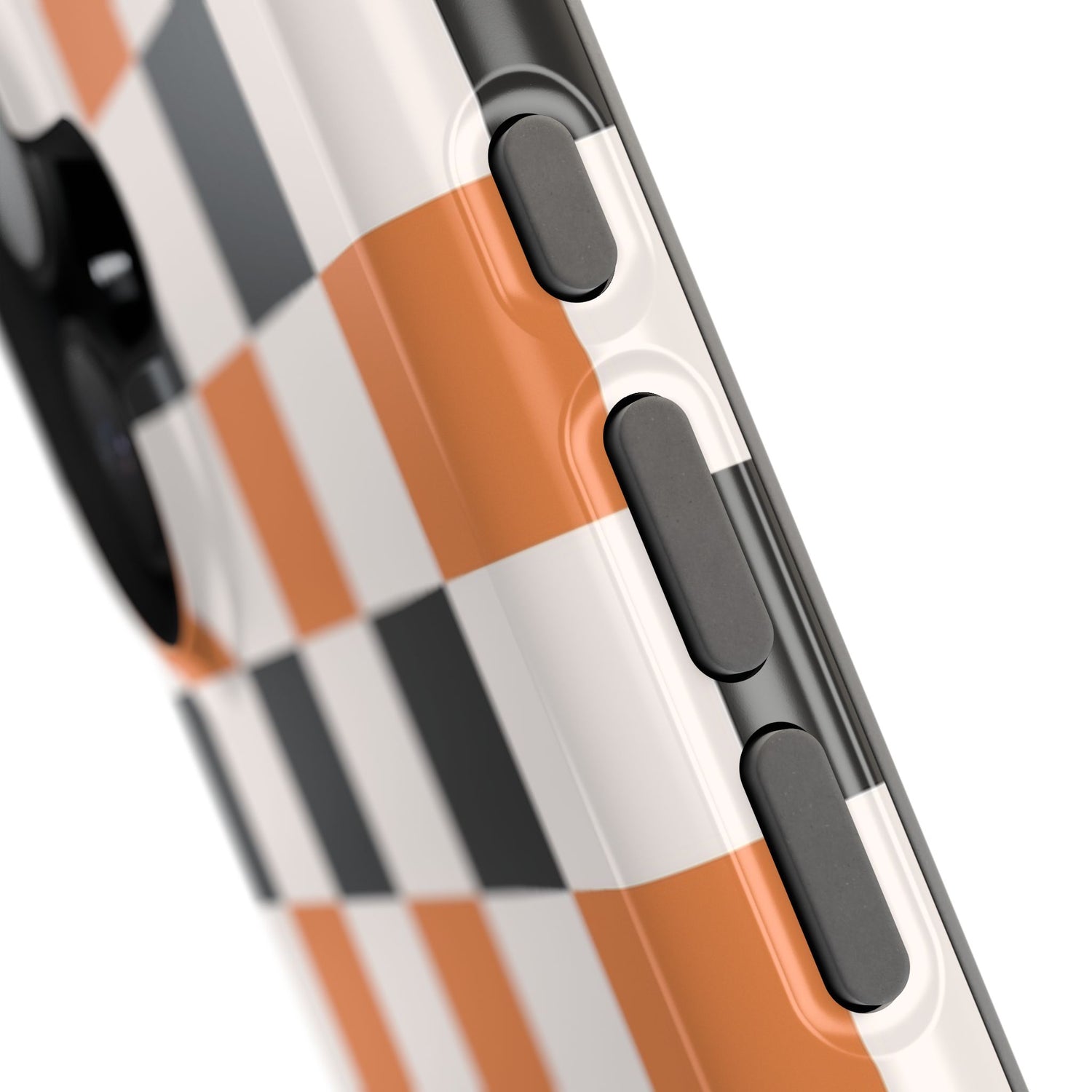 Trendy Halloween Checkerboard Phone Case | Impact-Resistant, iPhone, Samsung