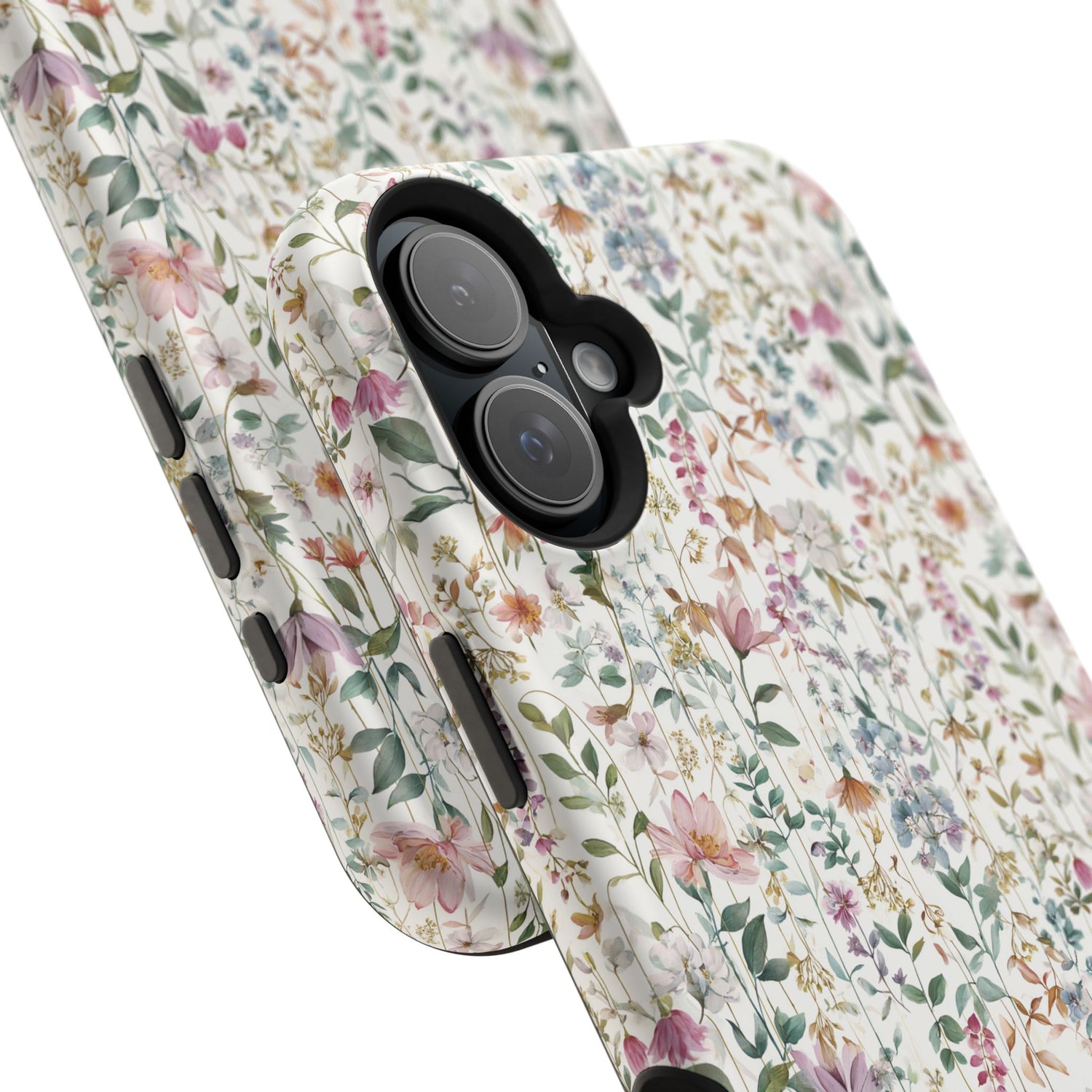 Floral Impact-Resistant Phone Case, iPhone, Samsung