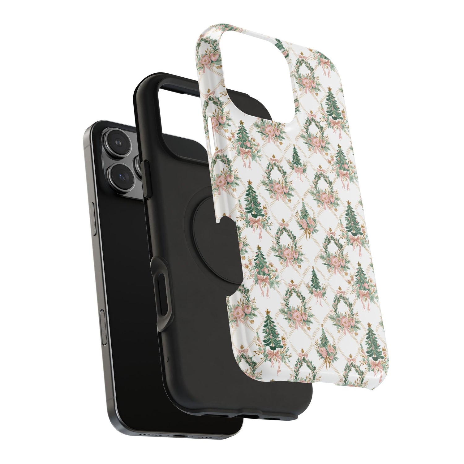 Impact-Resistant Phone Case - Festive Floral Design, Impact-Resistant, iPhone, Samsung