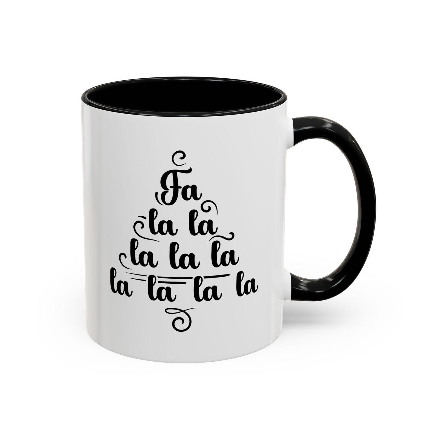 Coffee Mug (11, 15oz) - Fa La La Christmas Holiday Ceramic Cup Decor