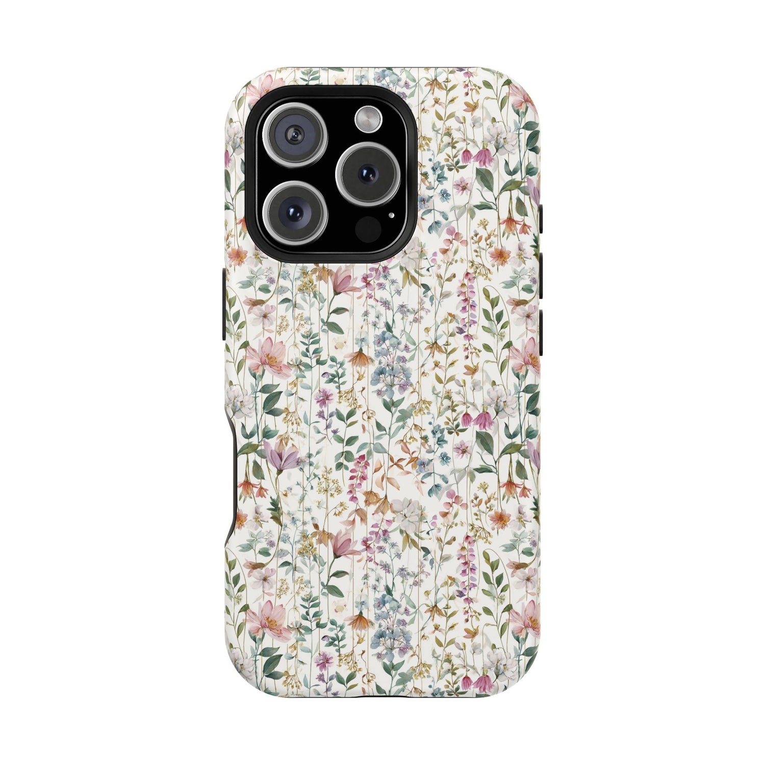 Floral Impact-Resistant Phone Case, iPhone, Samsung