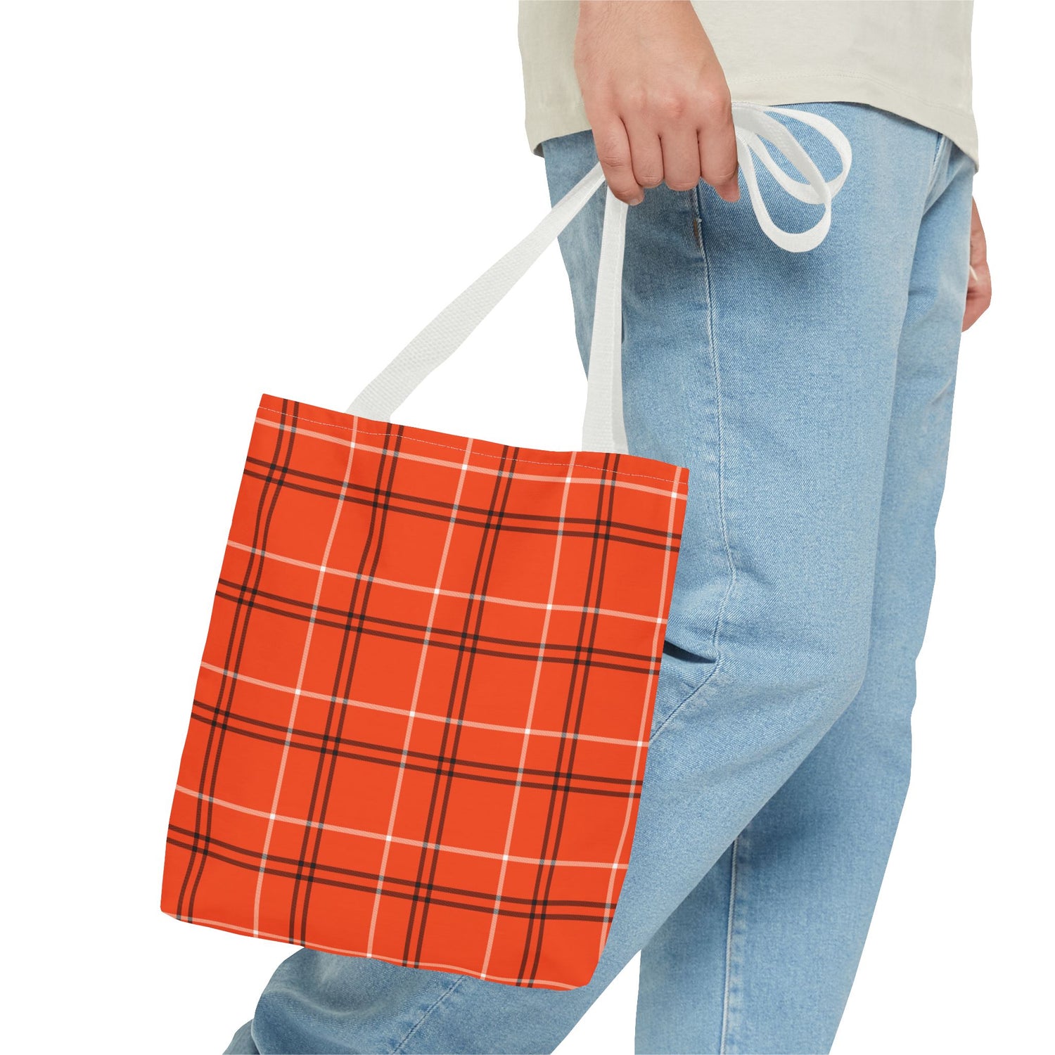 Tote Bag- Fall Orange Plaid