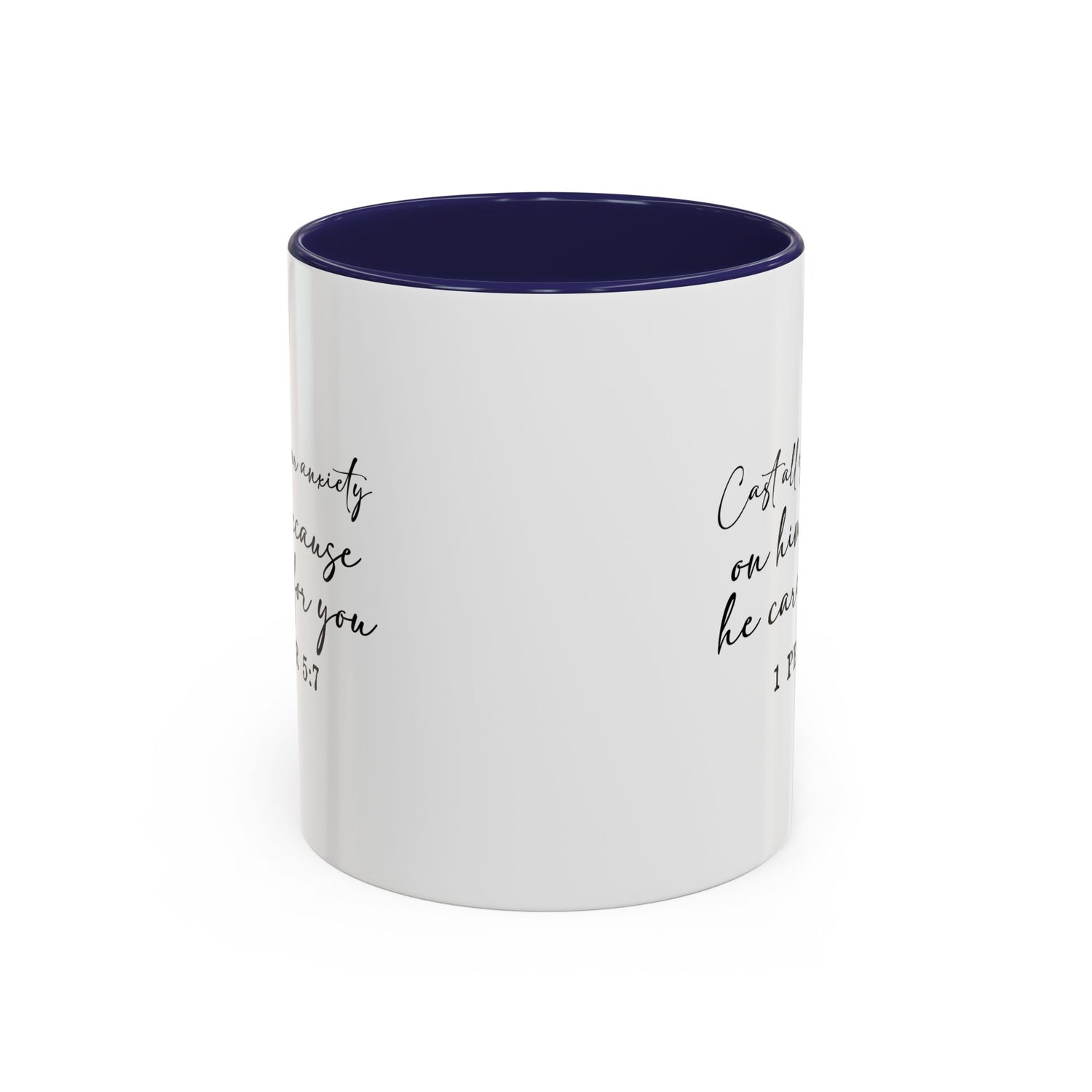 Coffee Mug: Scripture 1 Peter 5:7