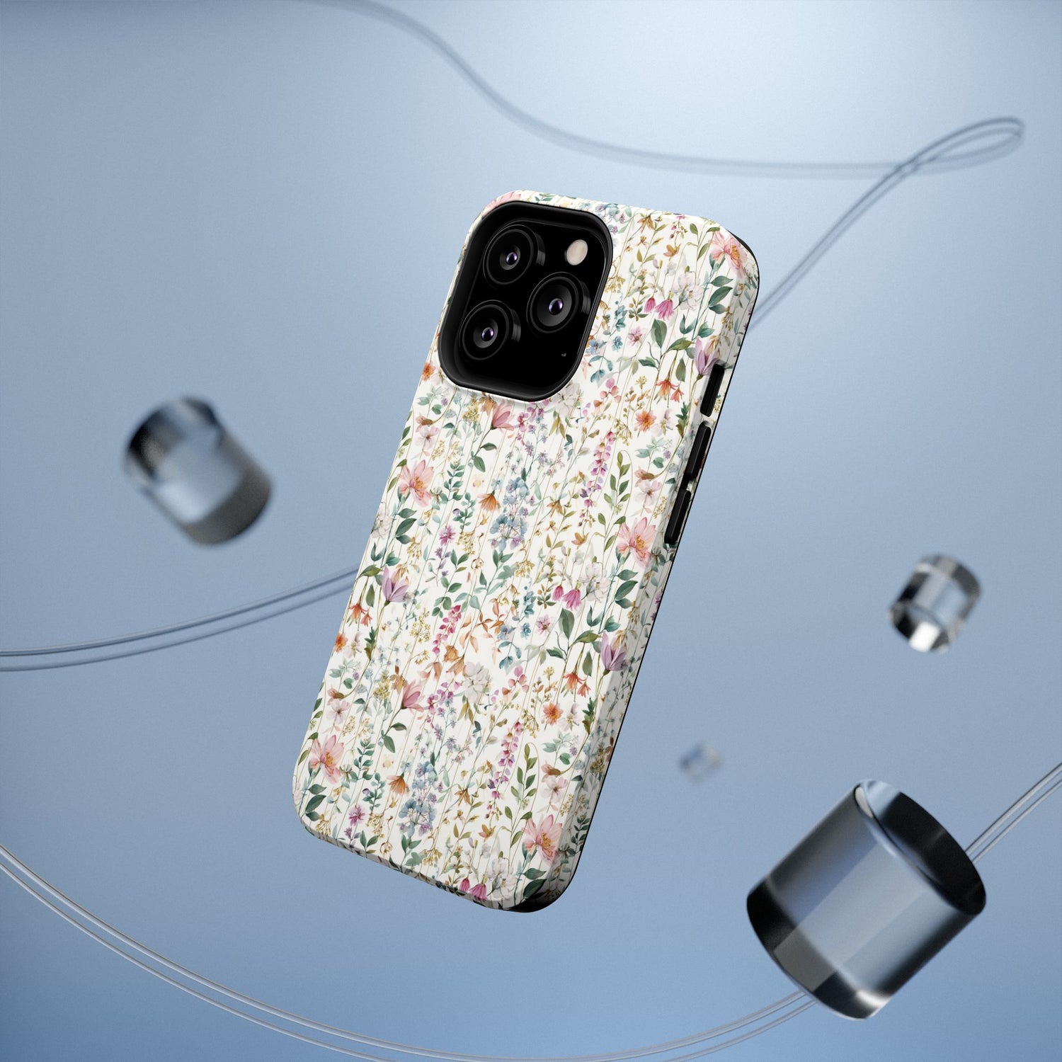 Floral Impact-Resistant Phone Case, iPhone, Samsung