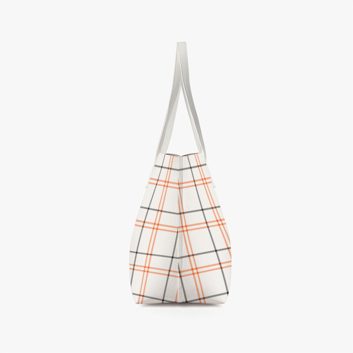Fall Tartan Plaid Stylish PU Leather Tote Bag