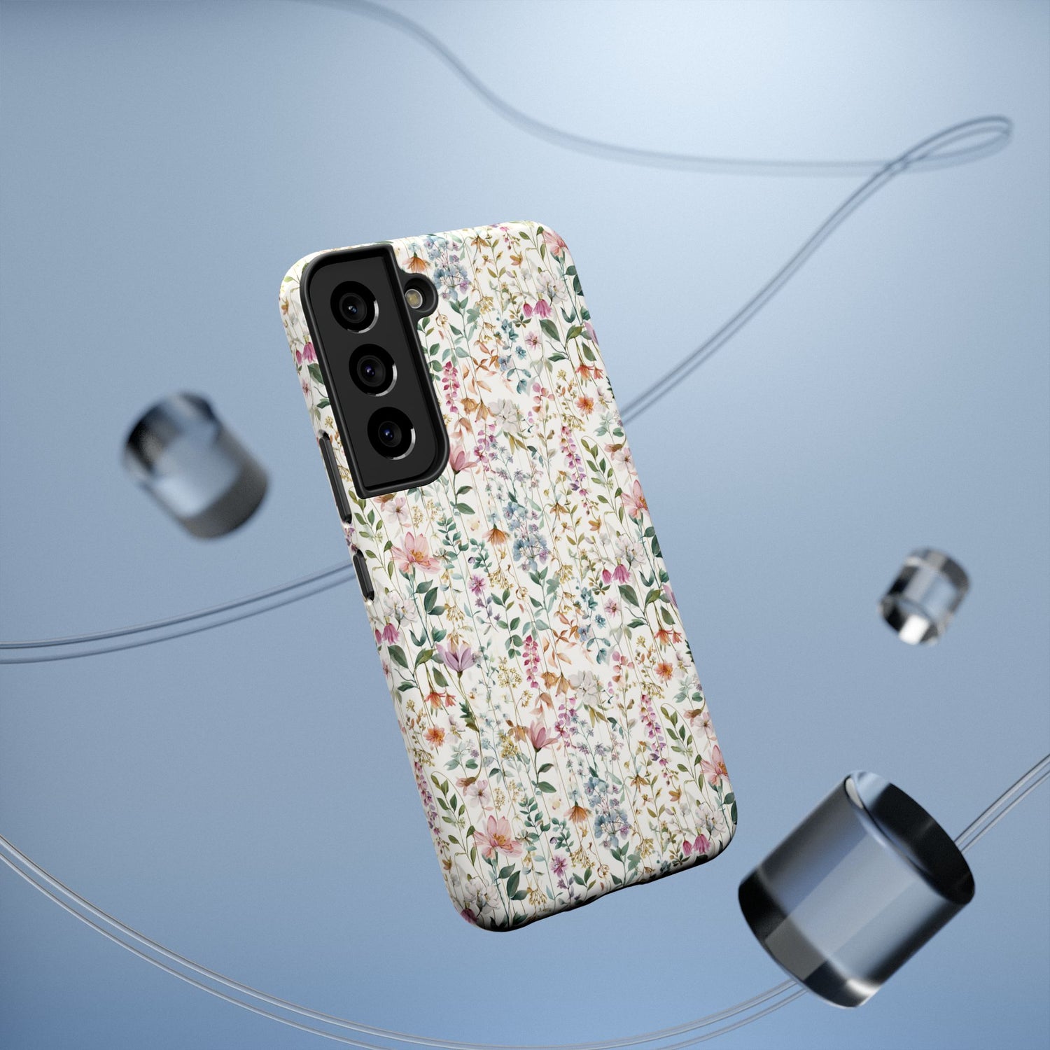 Floral Impact-Resistant Phone Case, iPhone, Samsung