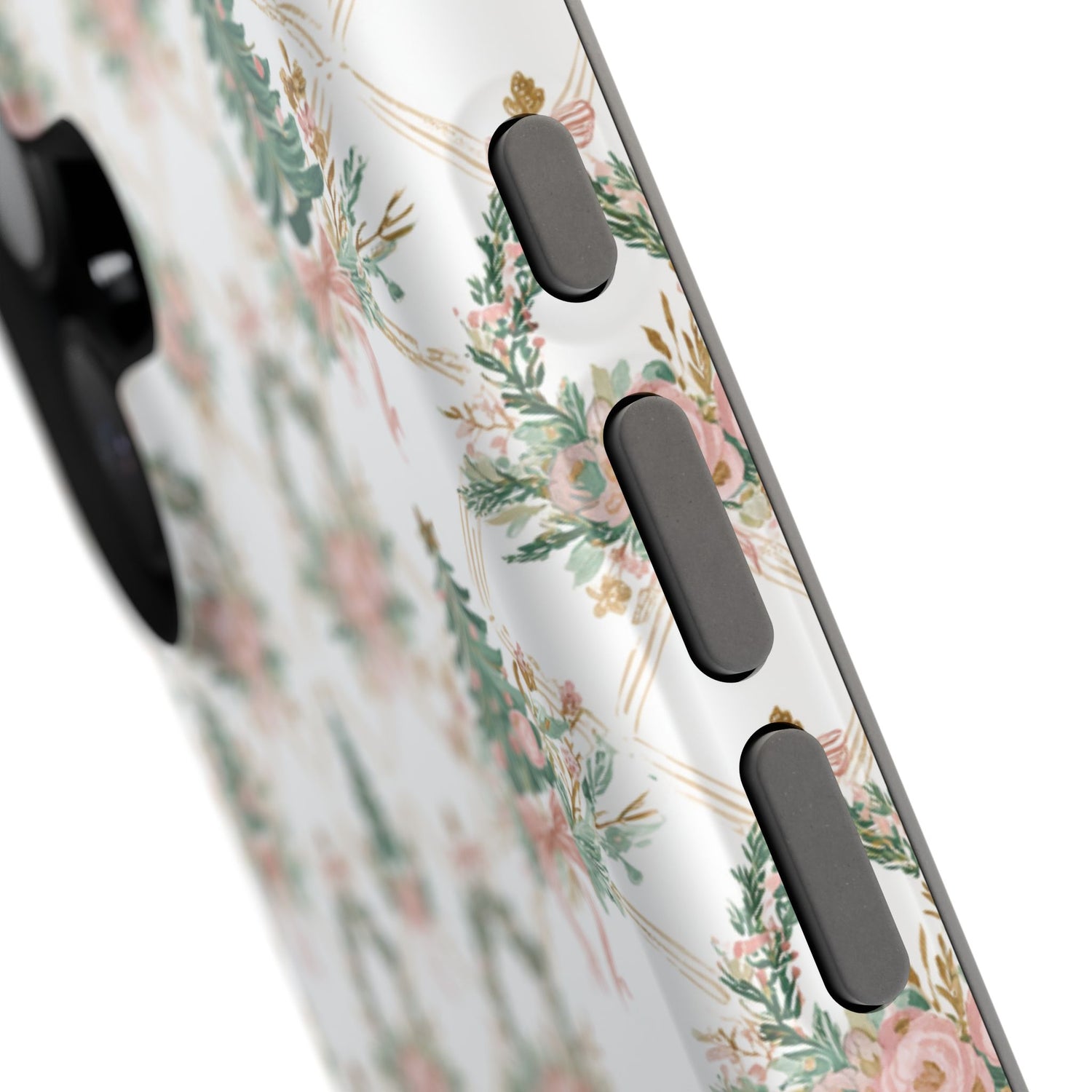 Impact-Resistant Phone Case - Festive Floral Design, Impact-Resistant, iPhone, Samsung