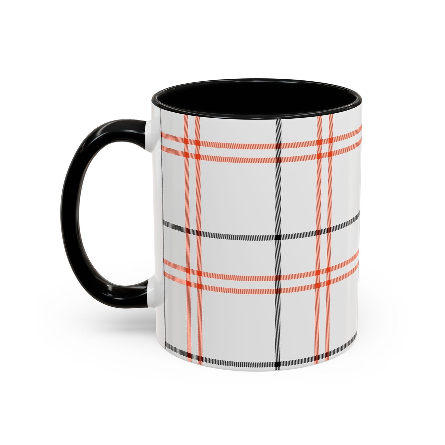 Plaid Accent Coffee Mug | Cozy Vibes, Perfect Gift for Coffee Lovers, Home Decor, Fall and Winter Celebrations, Kitchen Essentials