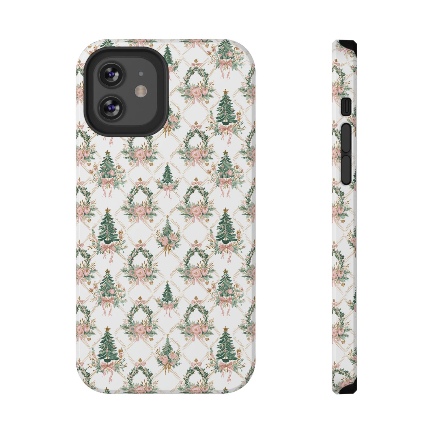 Impact-Resistant Phone Case - Festive Floral Design, Impact-Resistant, iPhone, Samsung