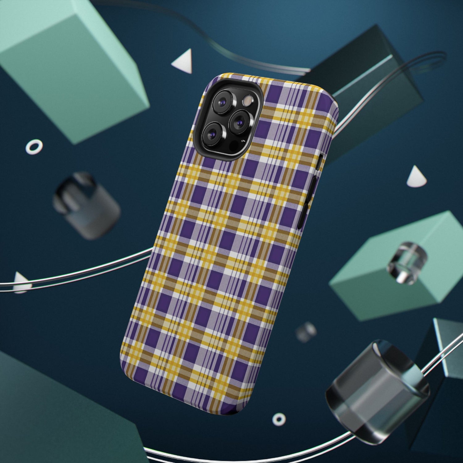 Impact-Resistant Phone Case- Louisiana Plaid