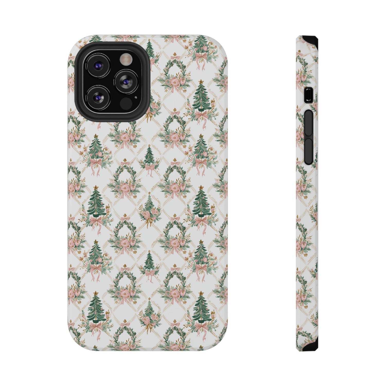 Impact-Resistant Phone Case - Festive Floral Design, Impact-Resistant, iPhone, Samsung