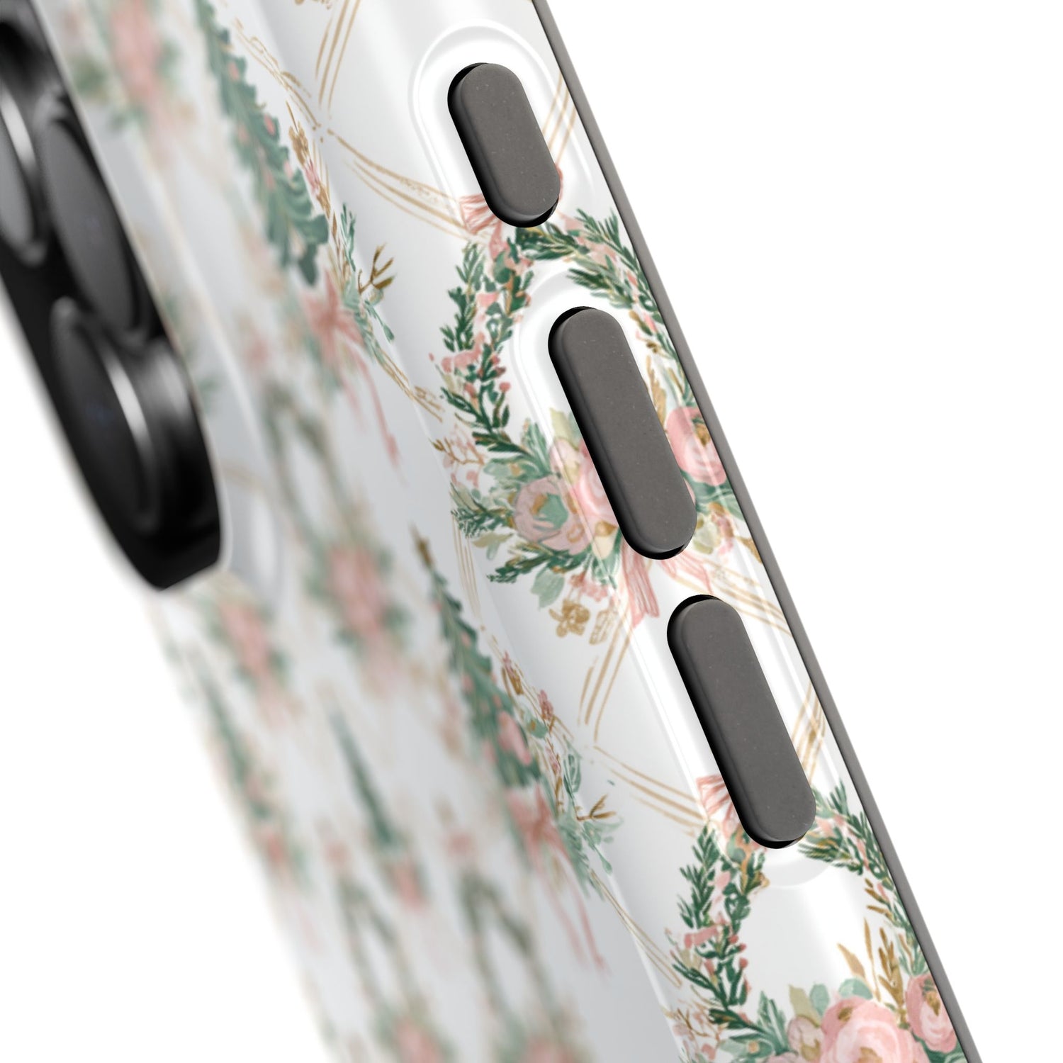 Impact-Resistant Phone Case - Festive Floral Design, Impact-Resistant, iPhone, Samsung