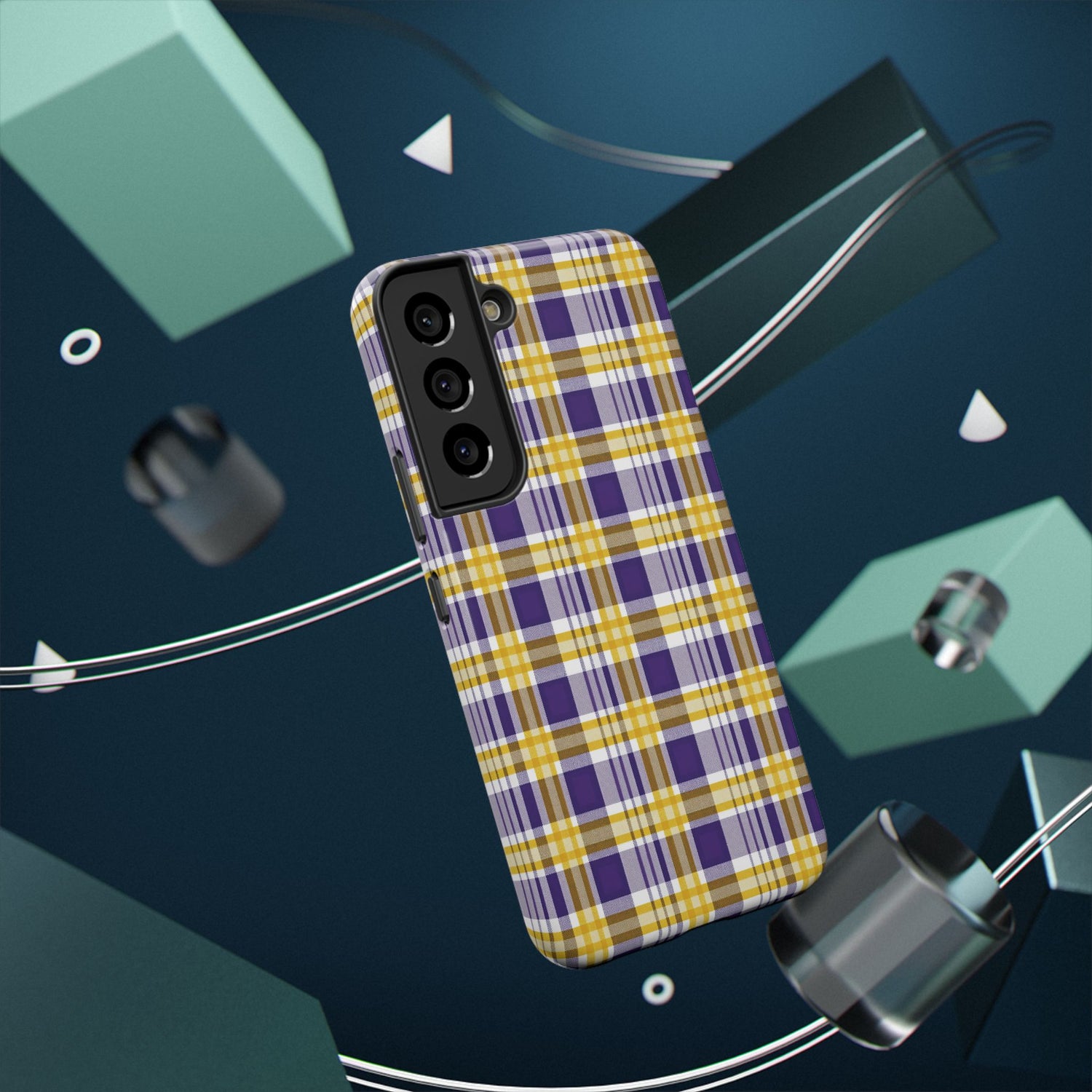 Impact-Resistant Phone Case- Louisiana Plaid