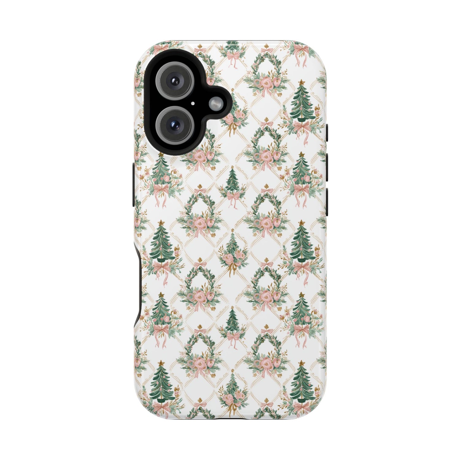 Impact-Resistant Phone Case - Festive Floral Design, Impact-Resistant, iPhone, Samsung