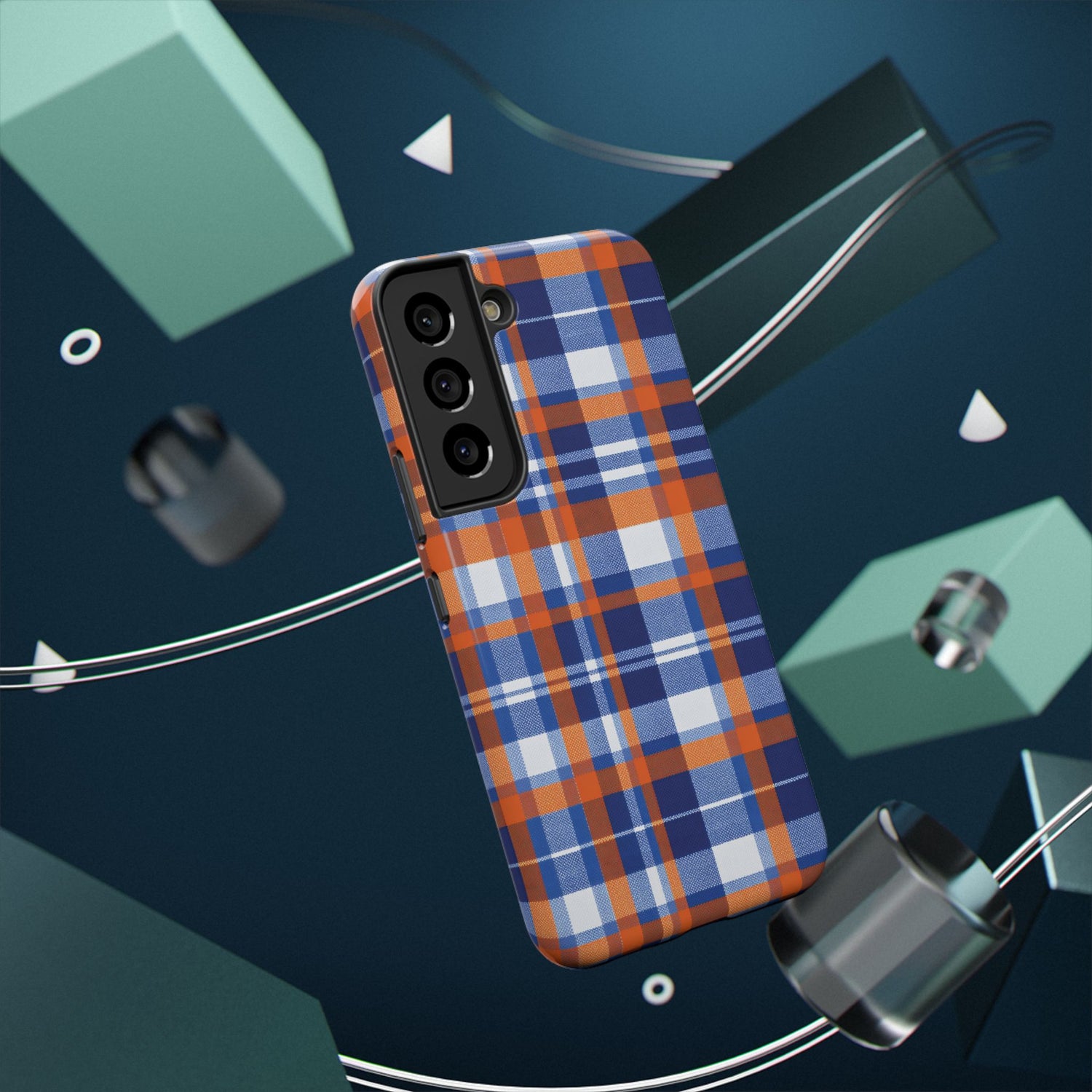 Impact-Resistant Phone Case- Florida Plaid