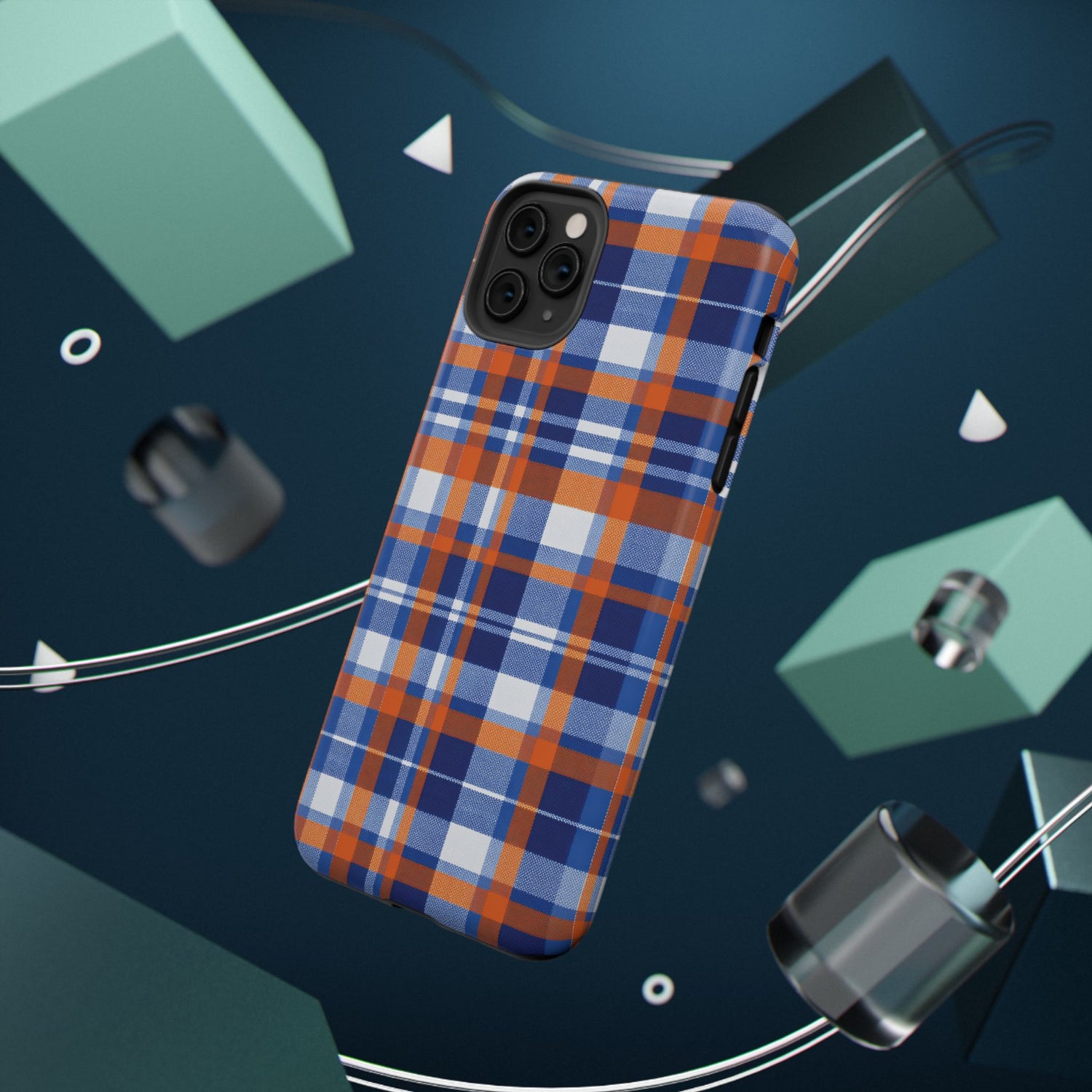 Impact-Resistant Phone Case- Florida Plaid
