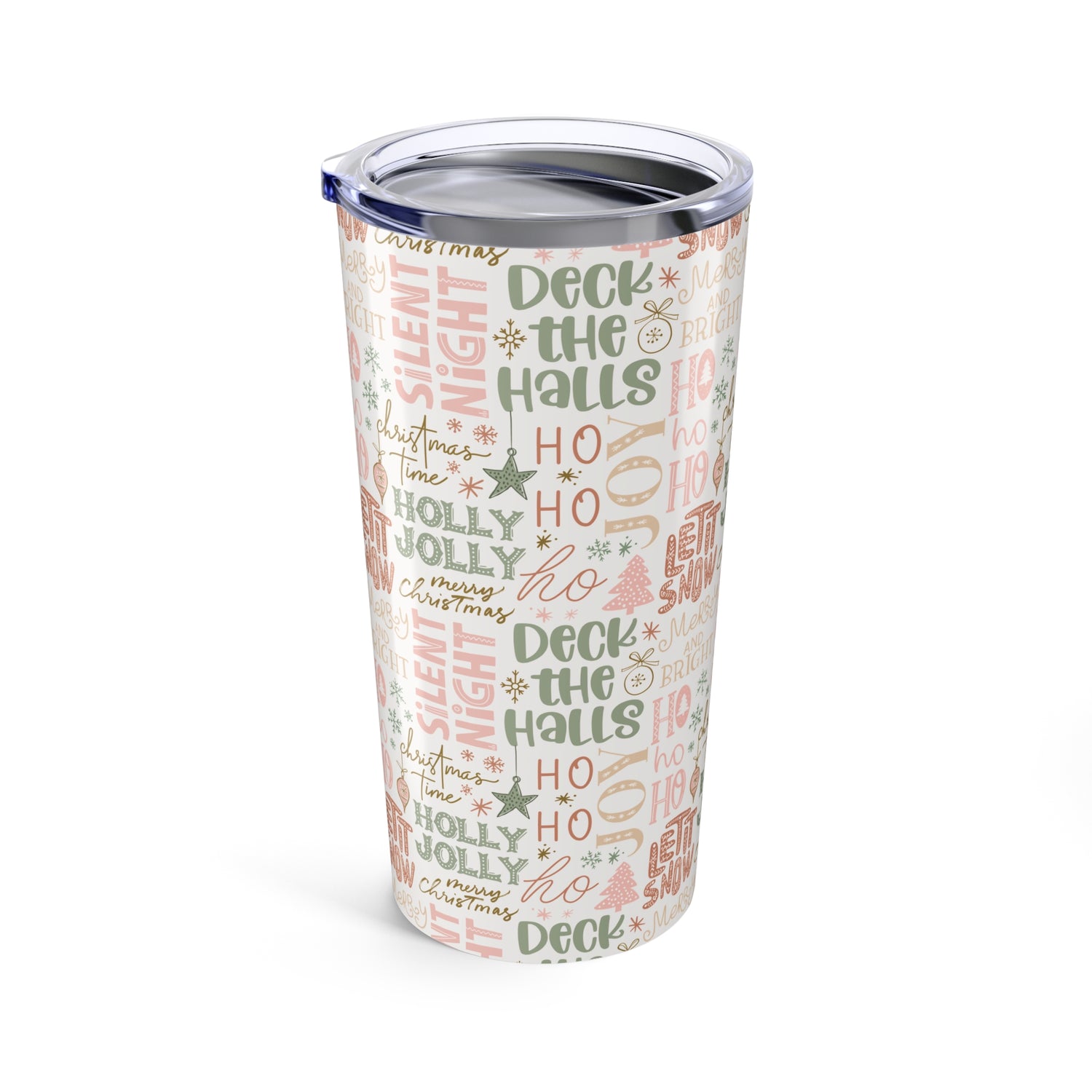 Holiday Tumbler 20oz - Deck the Halls, Stainless Steel
