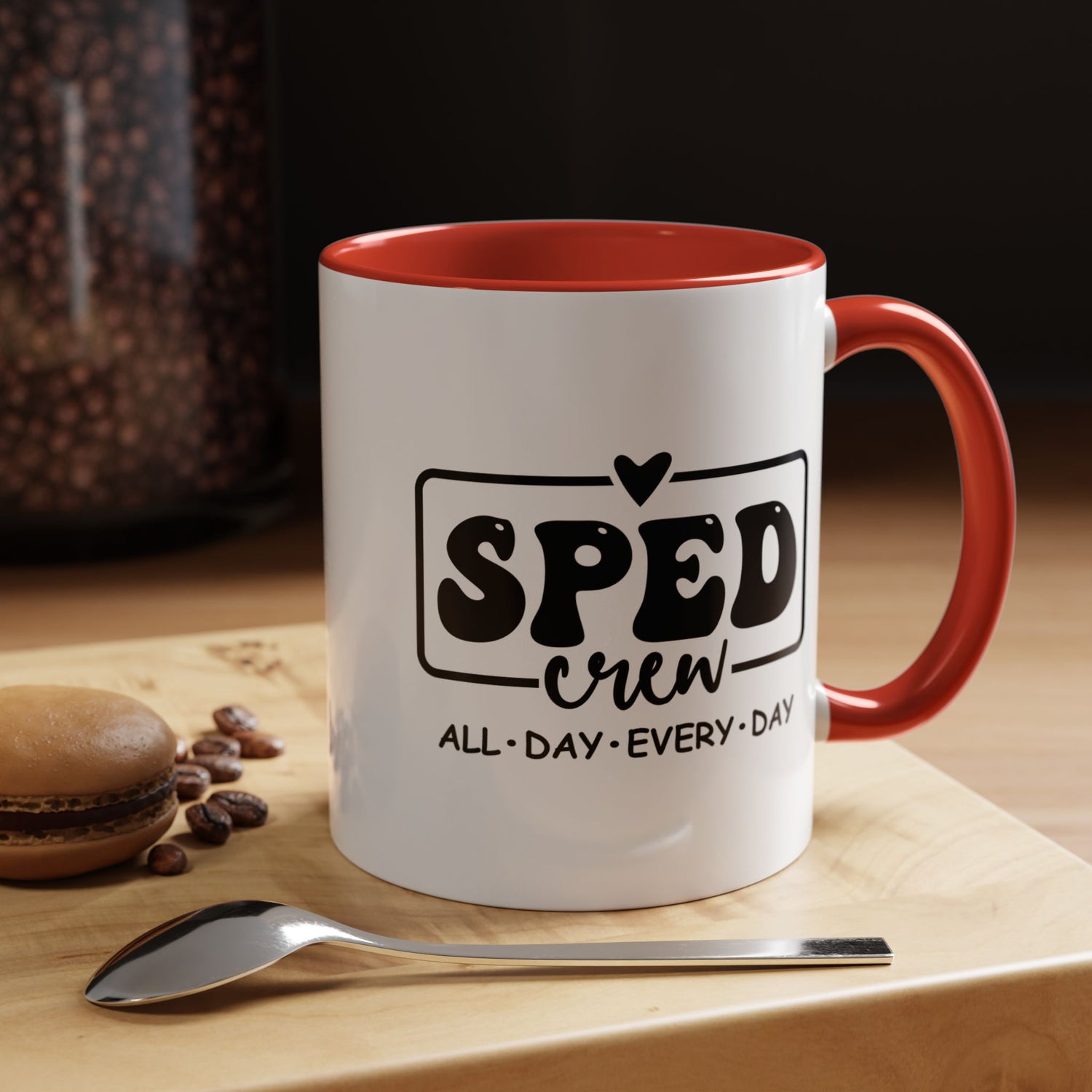 SPED Crew Accent Coffee Mug - Perfect for Teachers, Staff Gifts, Educational Appreciation, Fun Coffee Lovers