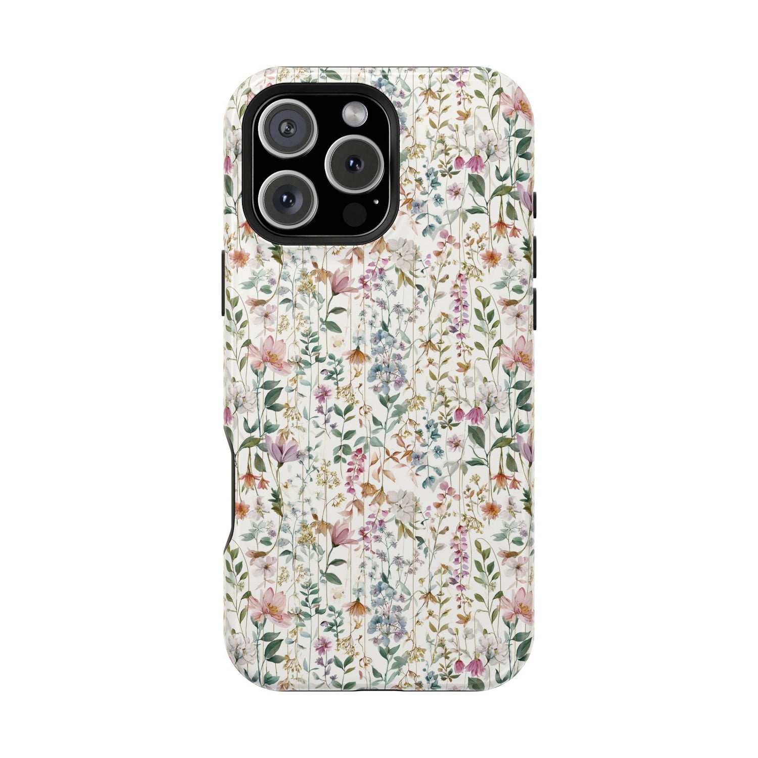Floral Impact-Resistant Phone Case, iPhone, Samsung