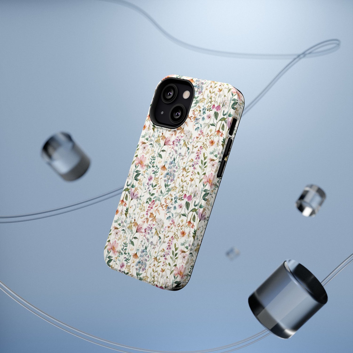 Floral Impact-Resistant Phone Case, iPhone, Samsung