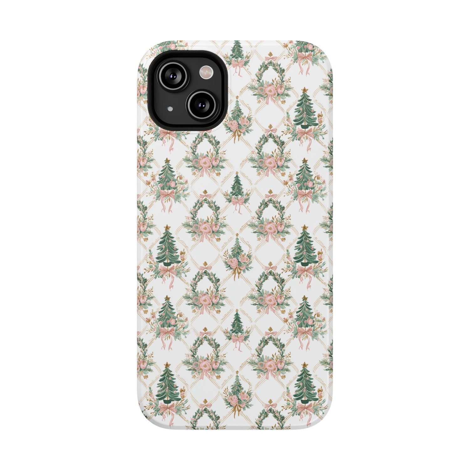 Impact-Resistant Phone Case - Festive Floral Design, Impact-Resistant, iPhone, Samsung