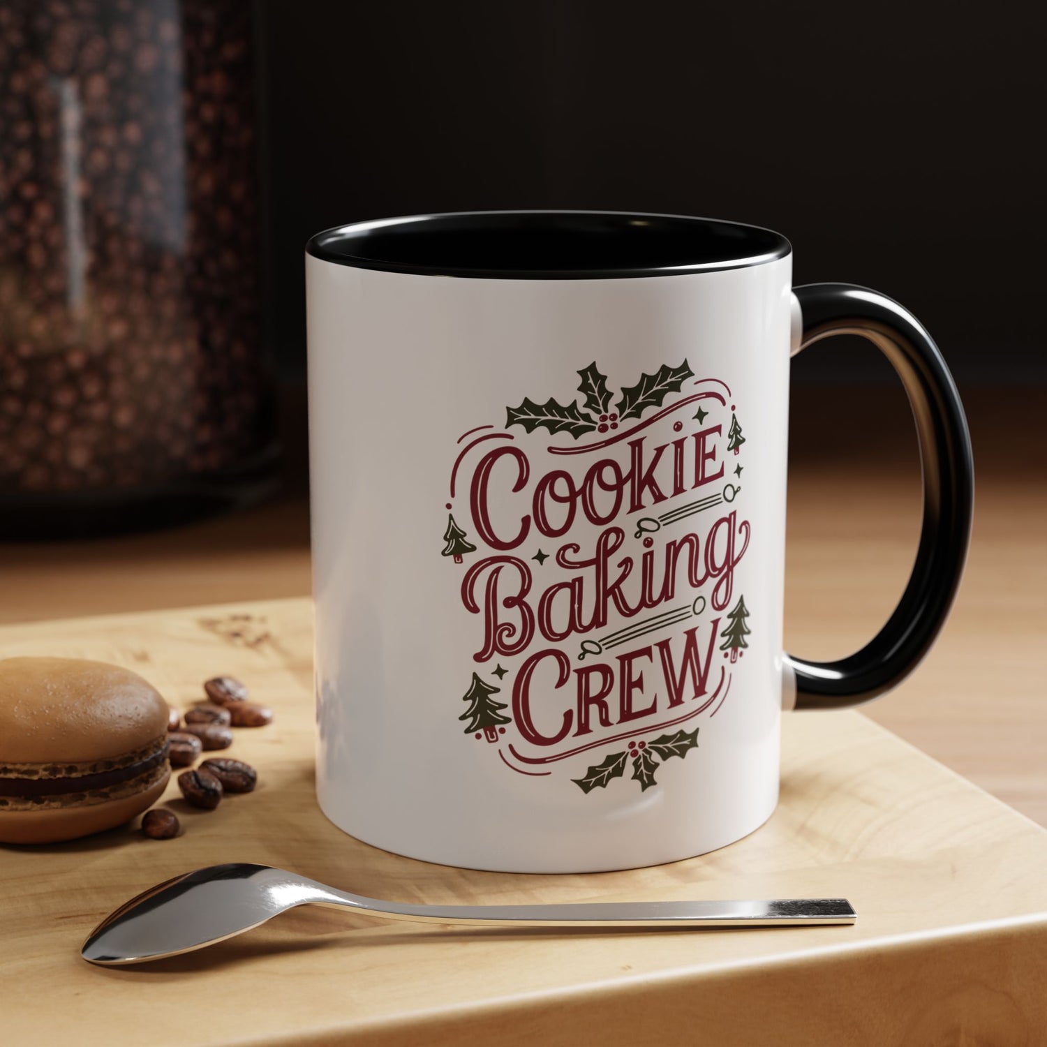 Cookie Baking Crew Coffee Mug | Holiday Gift for Bakers | Cute Ceramic Cup for Home, Kitchen Decor, Christmas, Cookie Lovers