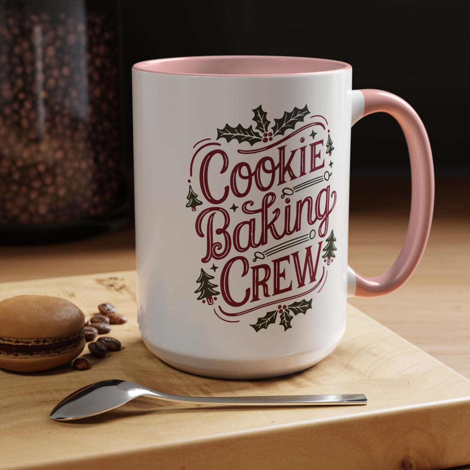 Cookie Baking Crew Coffee Mug | Holiday Gift for Bakers | Cute Ceramic Cup for Home, Kitchen Decor, Christmas, Cookie Lovers