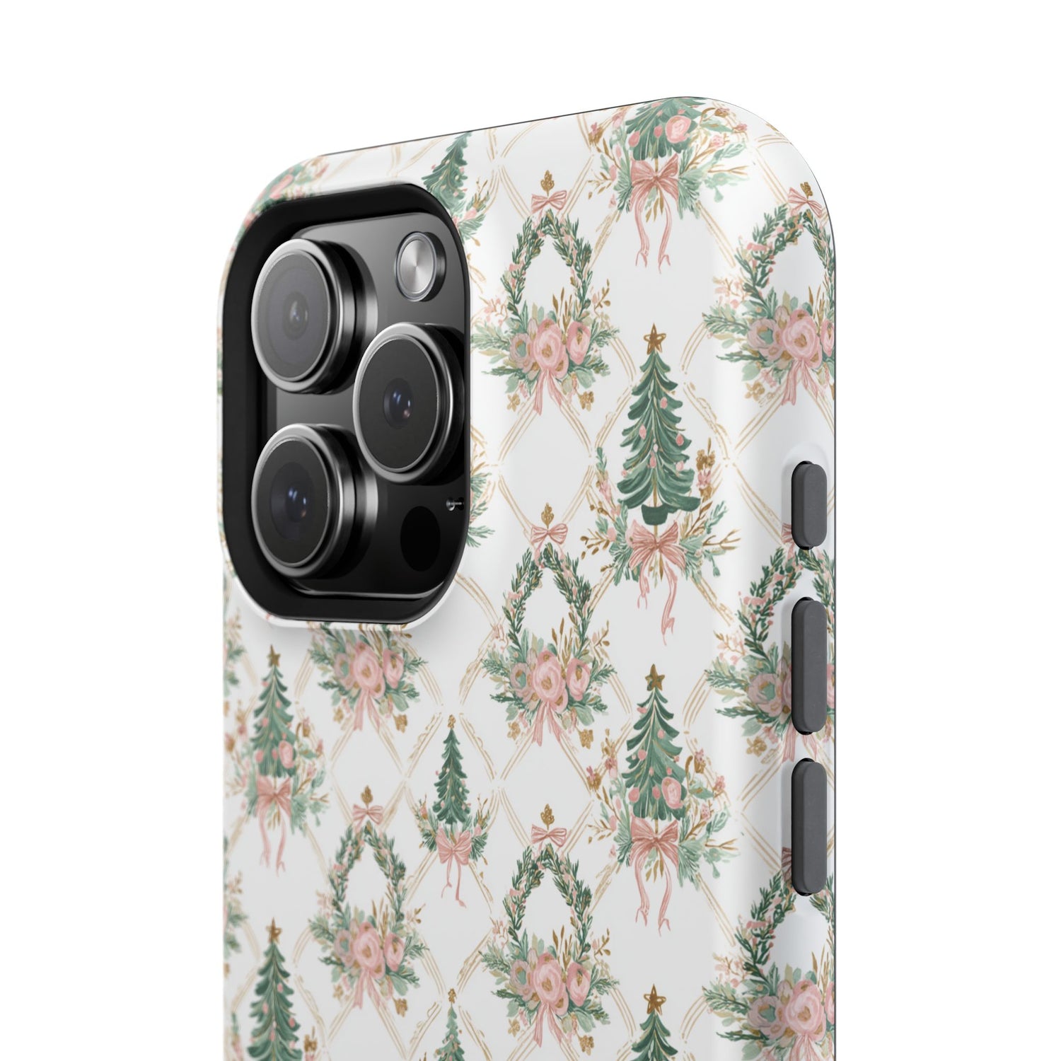 Impact-Resistant Phone Case - Festive Floral Design, Impact-Resistant, iPhone, Samsung
