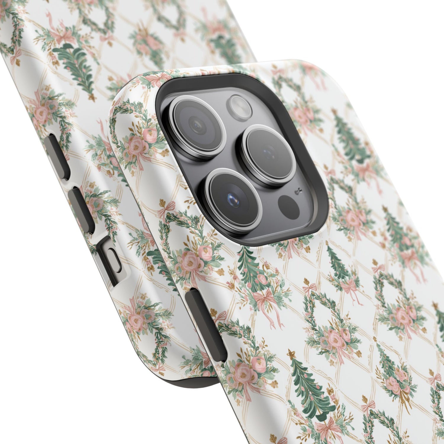 Phone case with floral pattern on a white background