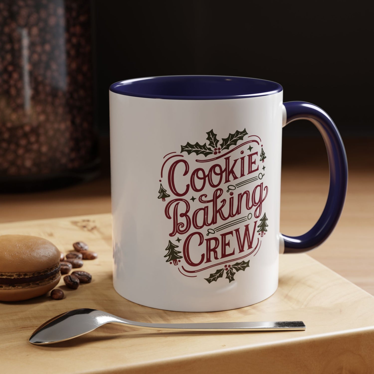 Cookie Baking Crew Coffee Mug | Holiday Gift for Bakers | Cute Ceramic Cup for Home, Kitchen Decor, Christmas, Cookie Lovers