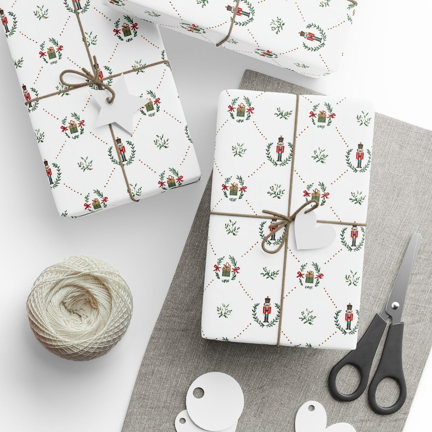 Premium Wrapping Paper - Charming Nutcrackers