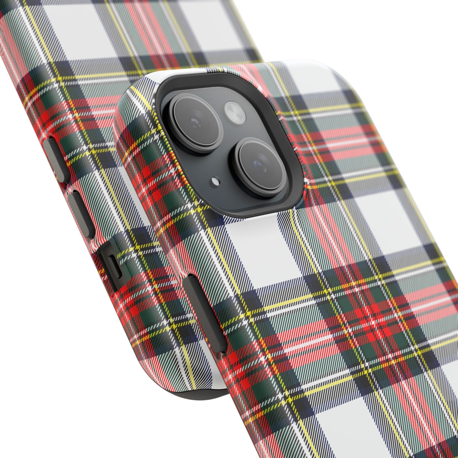 Christmas Holiday Tartan Plaid Impact-Resistant Phone Case, iPhone, Samsung