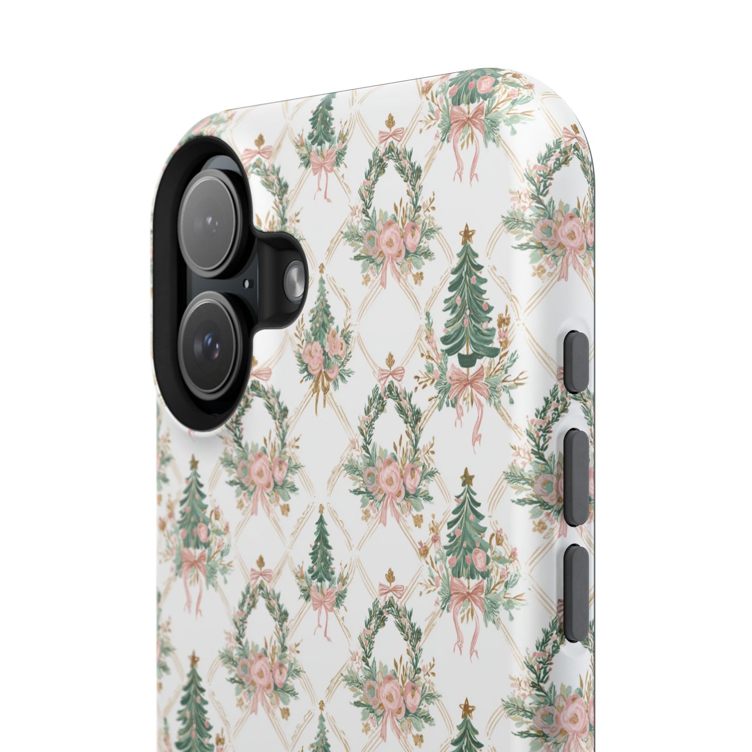Impact-Resistant Phone Case - Festive Floral Design, Impact-Resistant, iPhone, Samsung