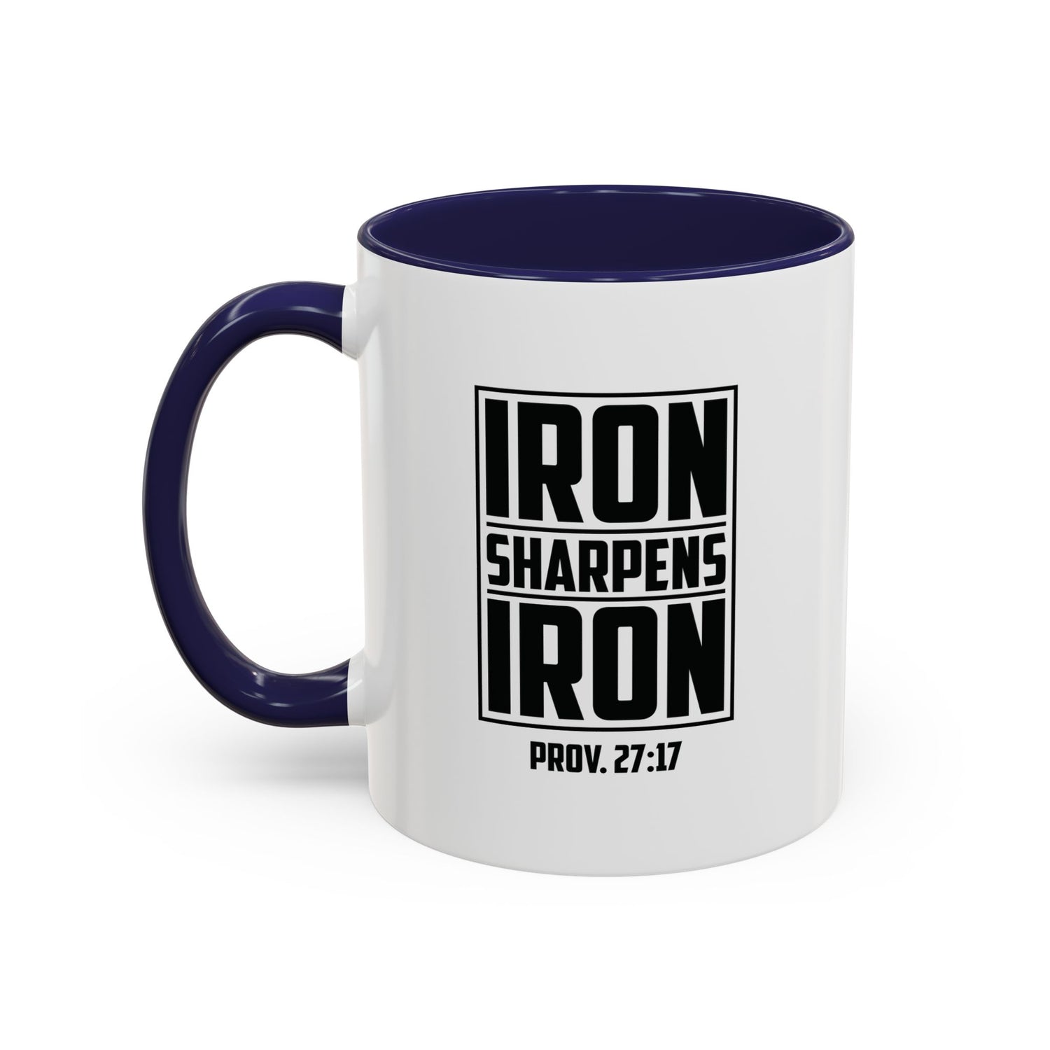 Iron Sharpens Iron Coffee Mug - Inspirational Gift for Friends, Motivational Mug, Proverbs 27:17, Home Office Coffee Cup, Encouragement Mug