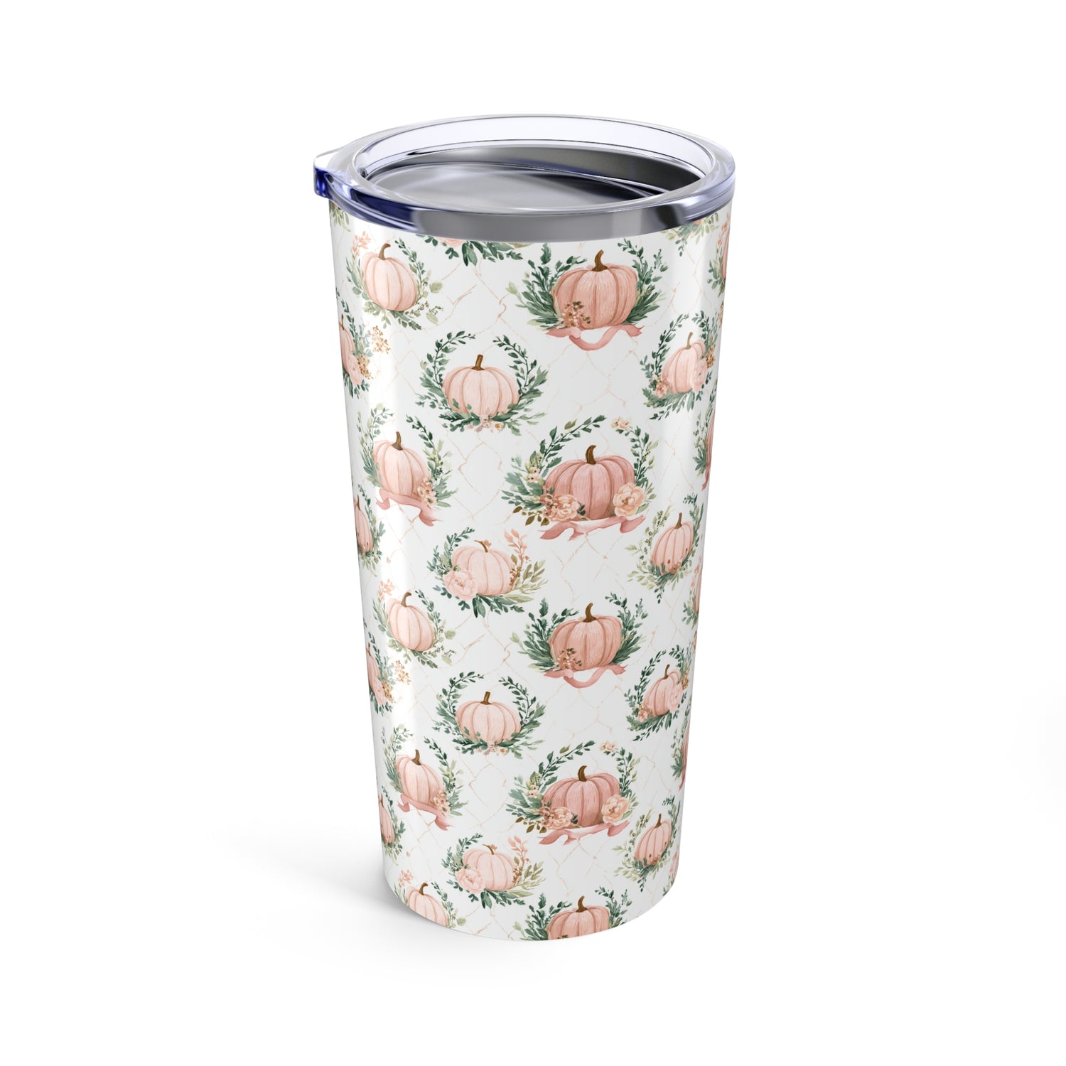 Pumpkin Floral Stainless Steel Tumbler 20oz