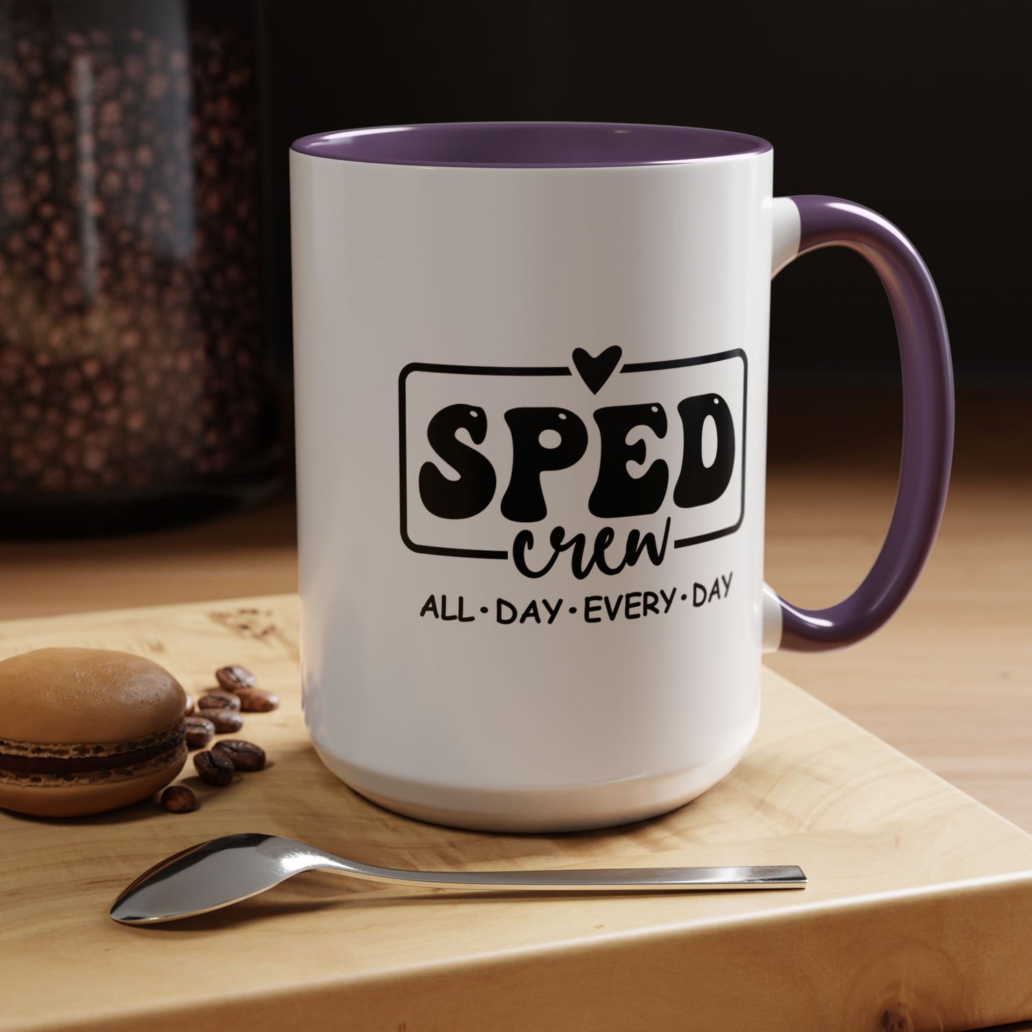SPED Crew Accent Coffee Mug - Perfect for Teachers, Staff Gifts, Educational Appreciation, Fun Coffee Lovers