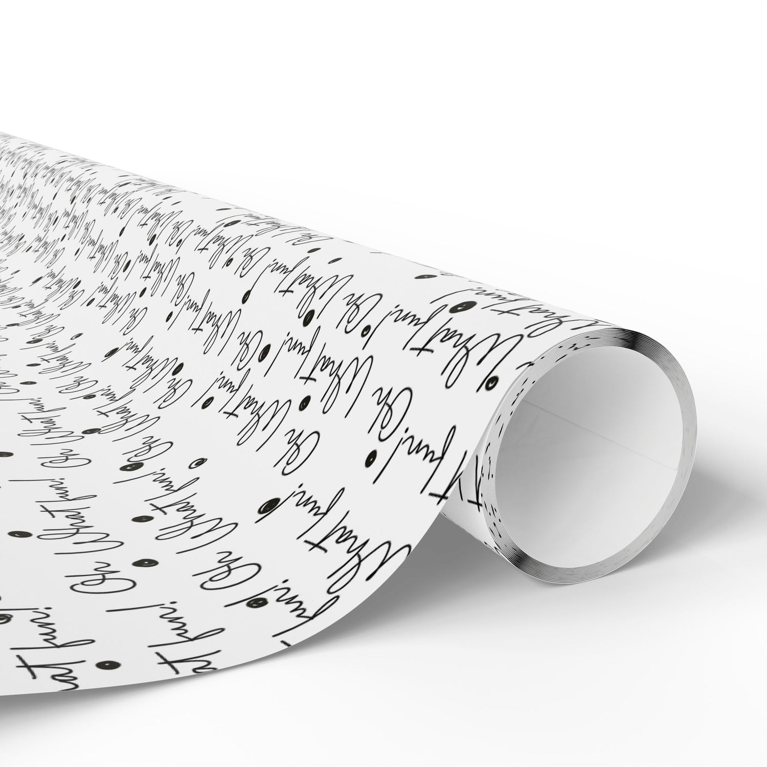 Premium Wrapping Paper - Elegant Calligraphy 'Oh What Fun'