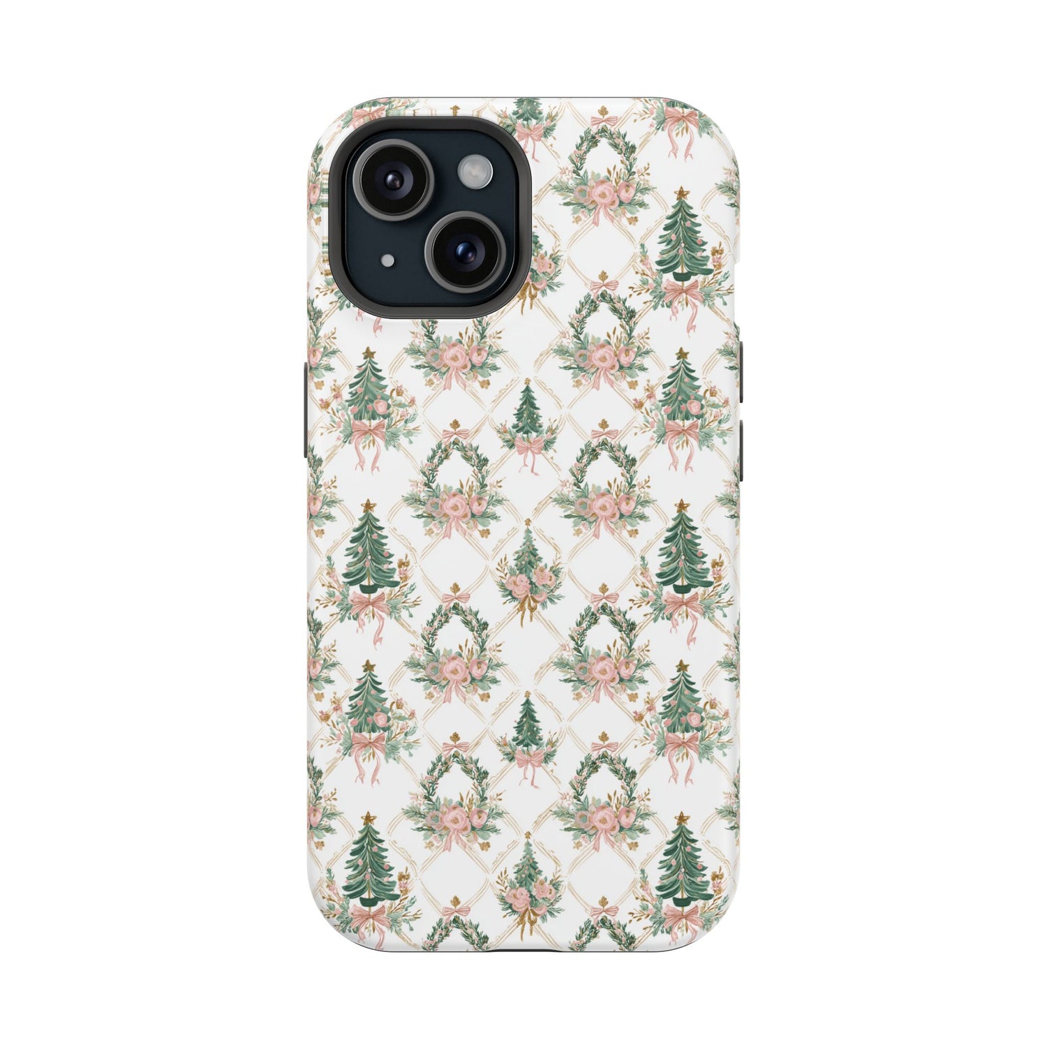 Impact-Resistant Phone Case - Festive Floral Design, Impact-Resistant, iPhone, Samsung