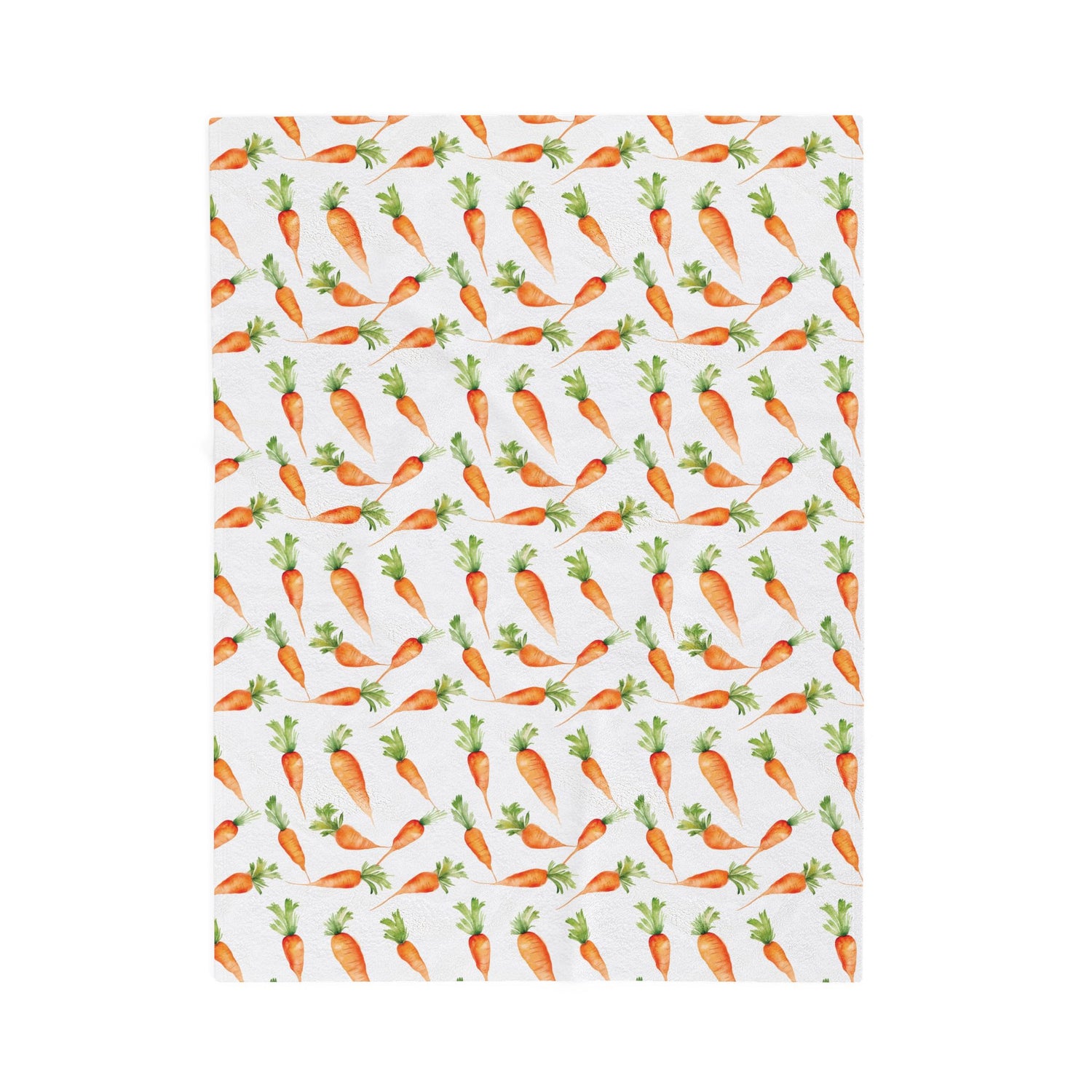 Cozy Carrot Pattern Velveteen Plush Blanket | Soft Throw for Home Décor, Gifts, Nursery, Easter, Kids' Room